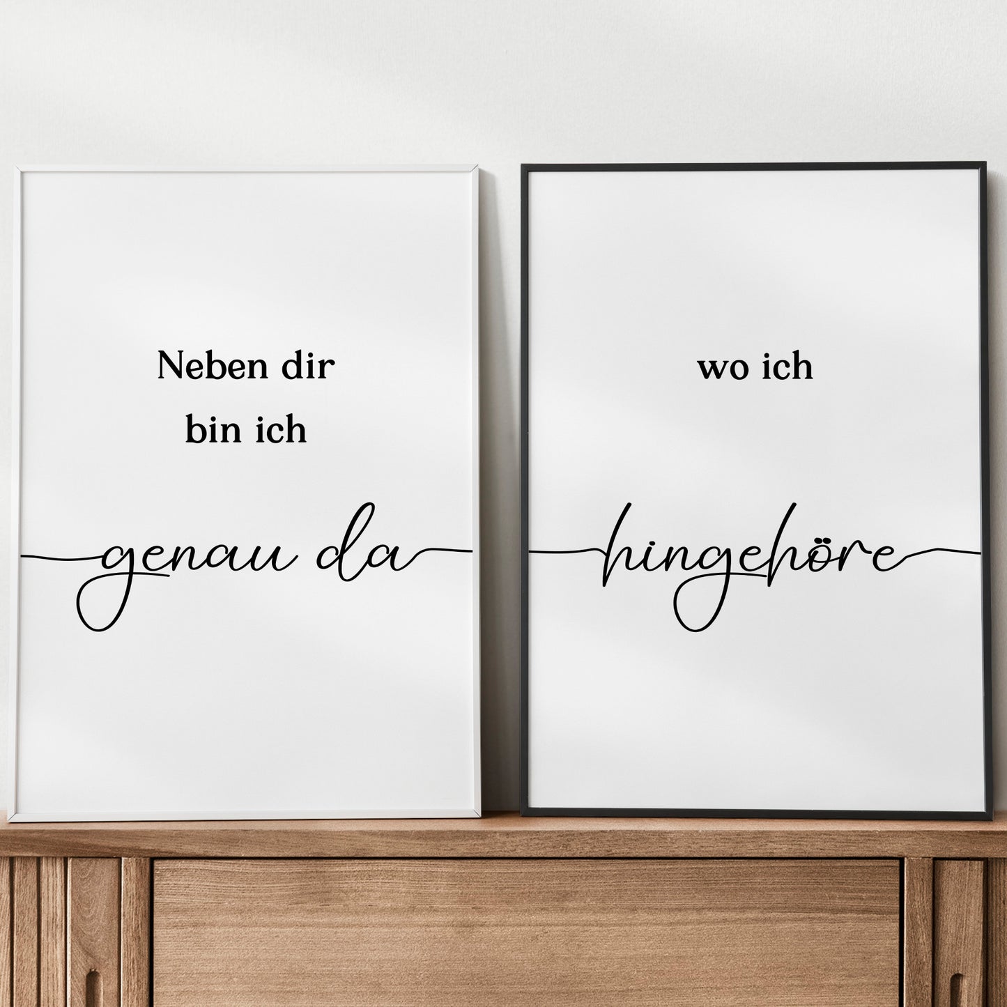 Pärchen Poster 2er Set Neben dir Hochzeit Beziehung Verlobung Heirat Hochzeitspaar