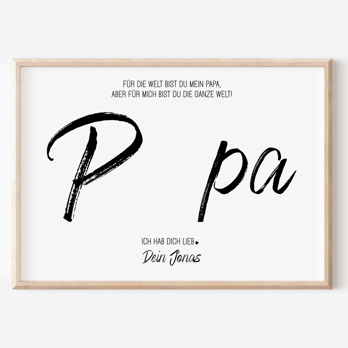 Handabdruck Kinder Baby Geschenk für Papa Vorlage personalisiert mit Namen Vatertag