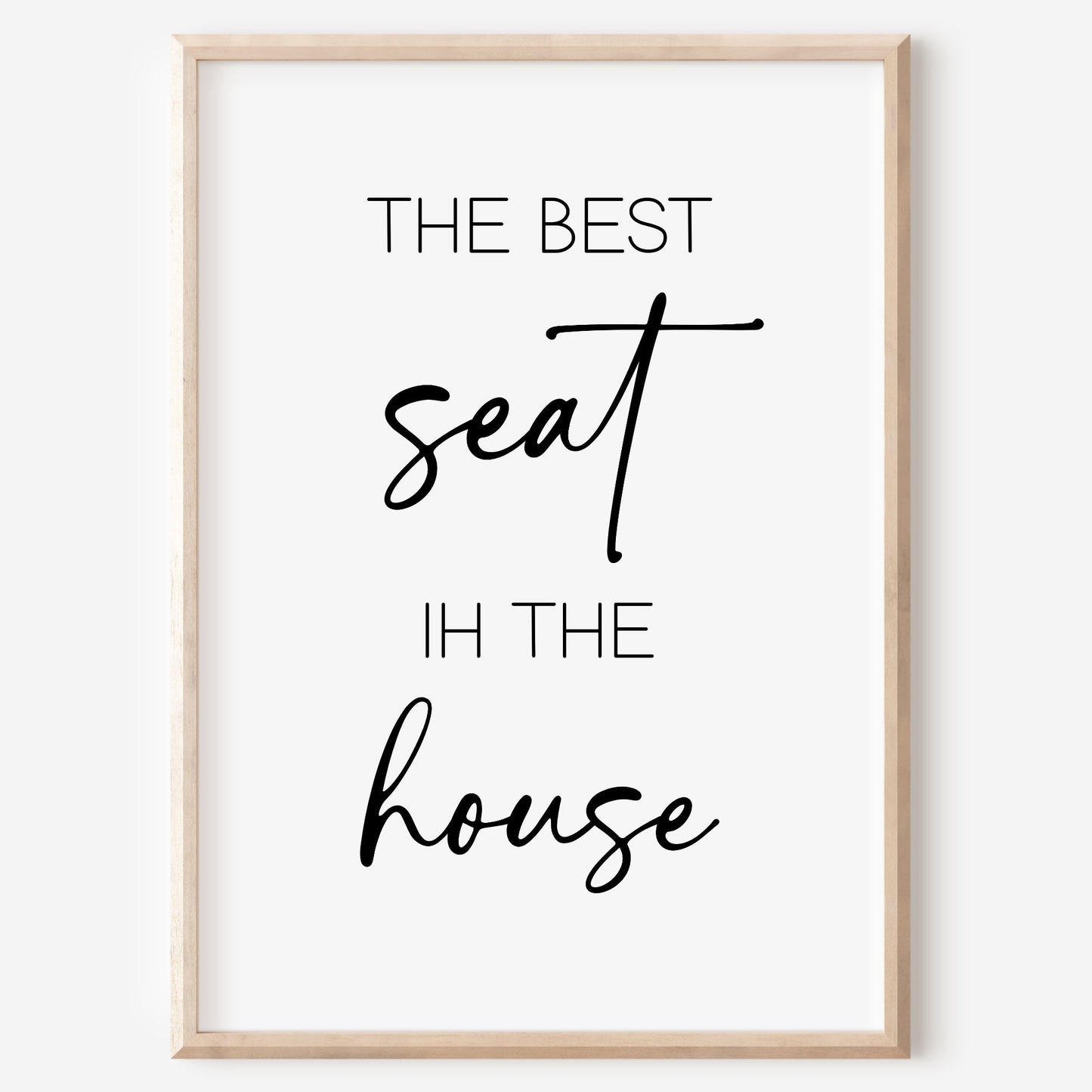 Best Seat Poster Badezimmer Toilette Gäste WC lustig Minimalistisch schwarz weiß Humor