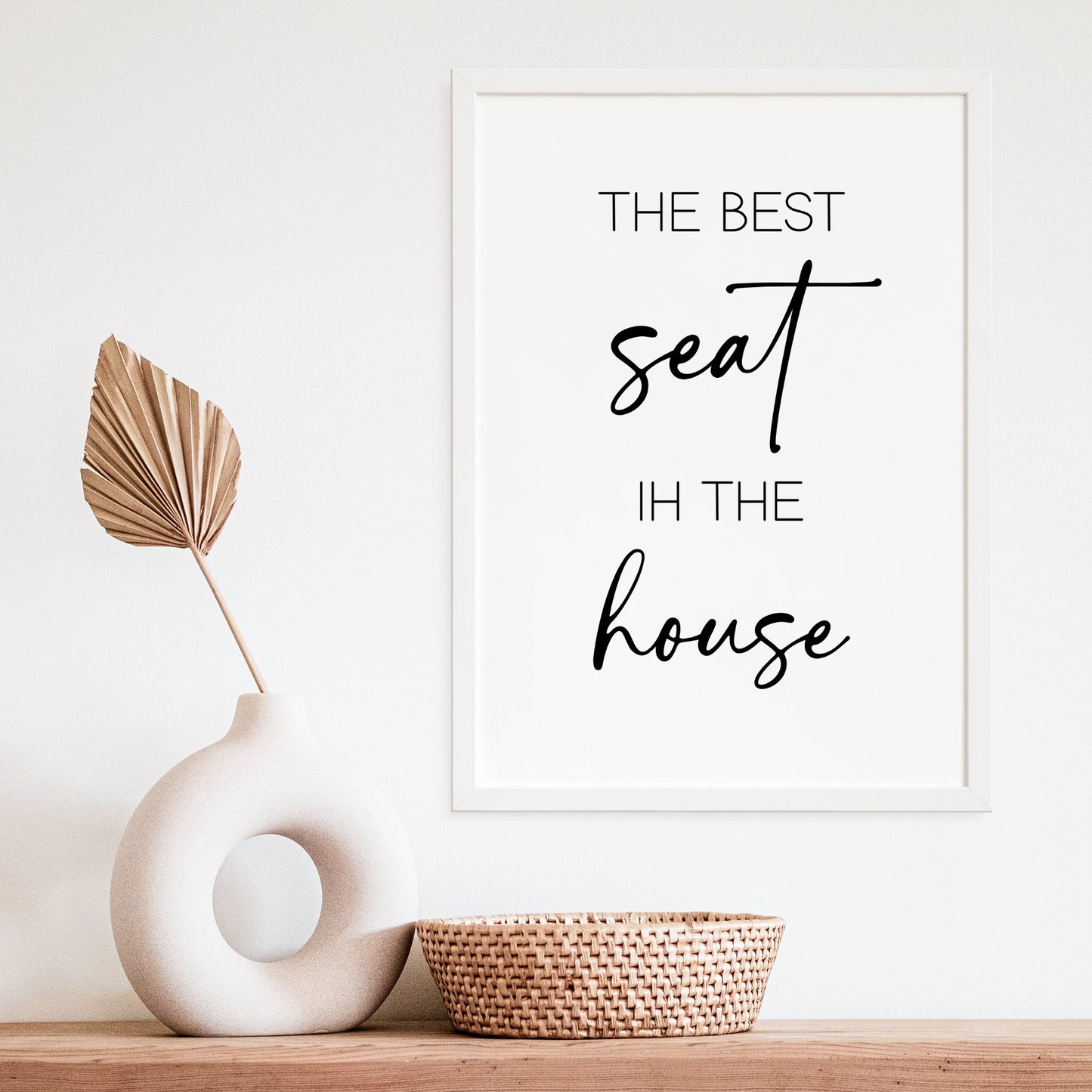 Best Seat Poster Badezimmer Toilette Gäste WC lustig Minimalistisch schwarz weiß Humor