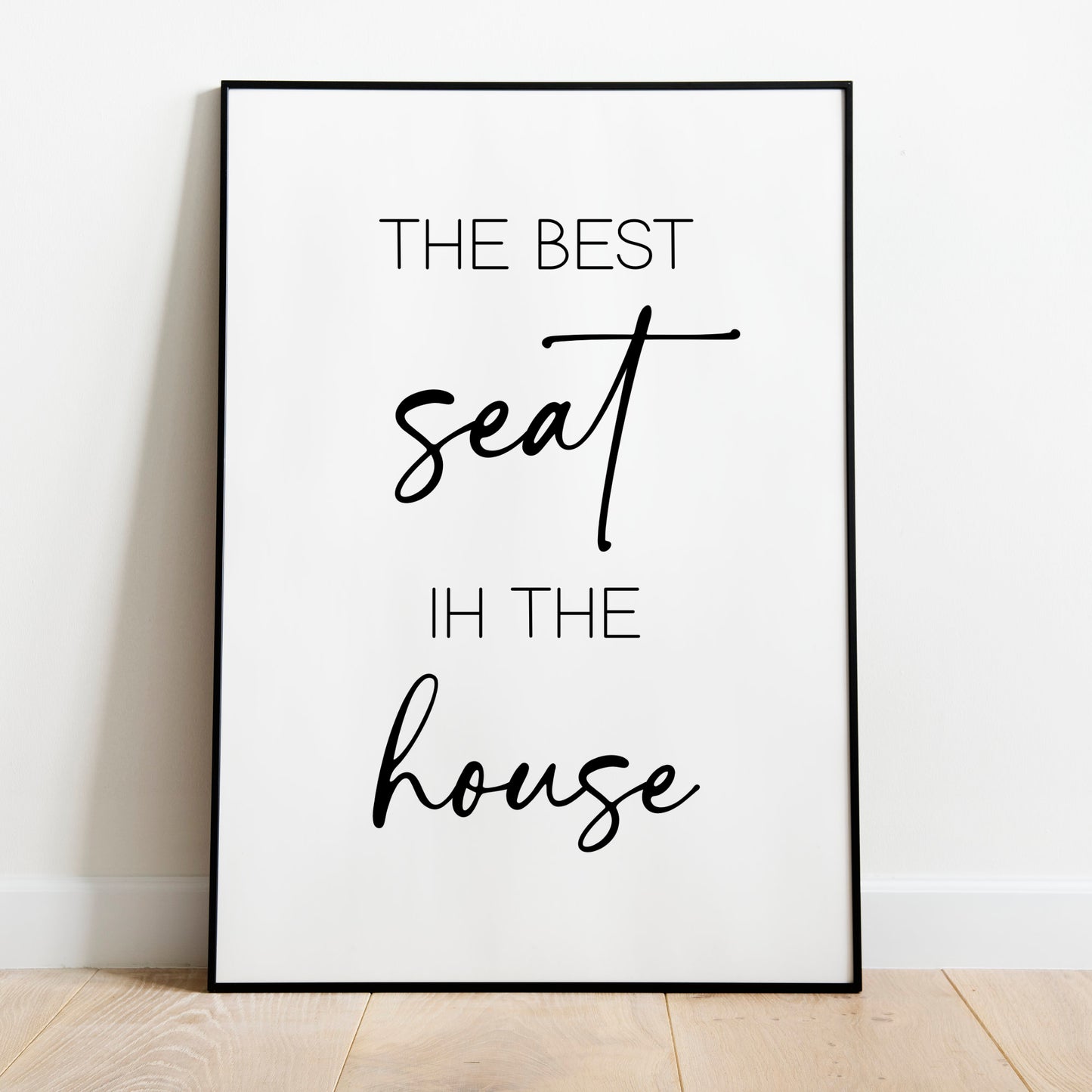 Best Seat Poster Badezimmer Toilette Gäste WC lustig Minimalistisch schwarz weiß Humor