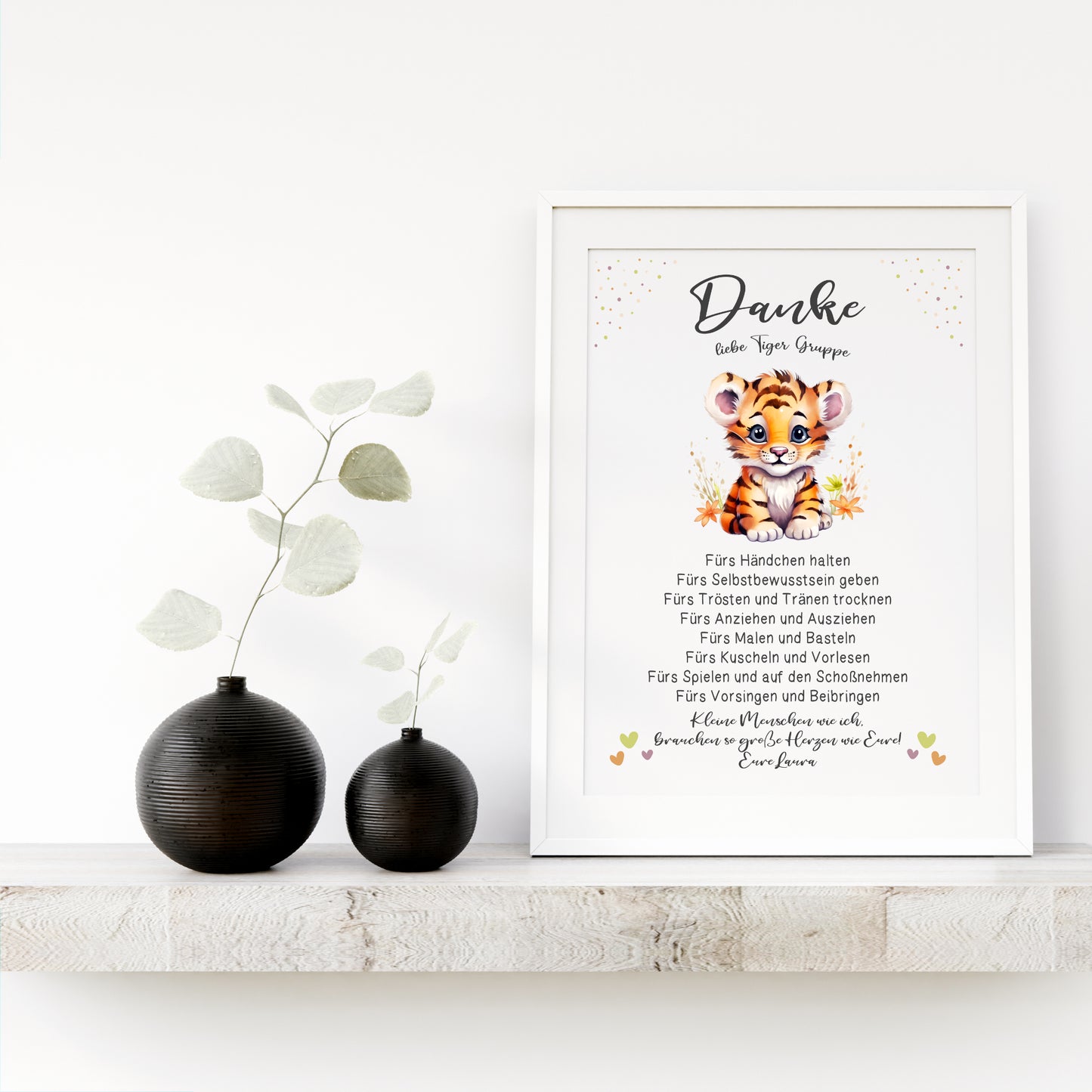 Abschiedsgeschenk Danke Kita Erzieherin Kindergarten Tiger