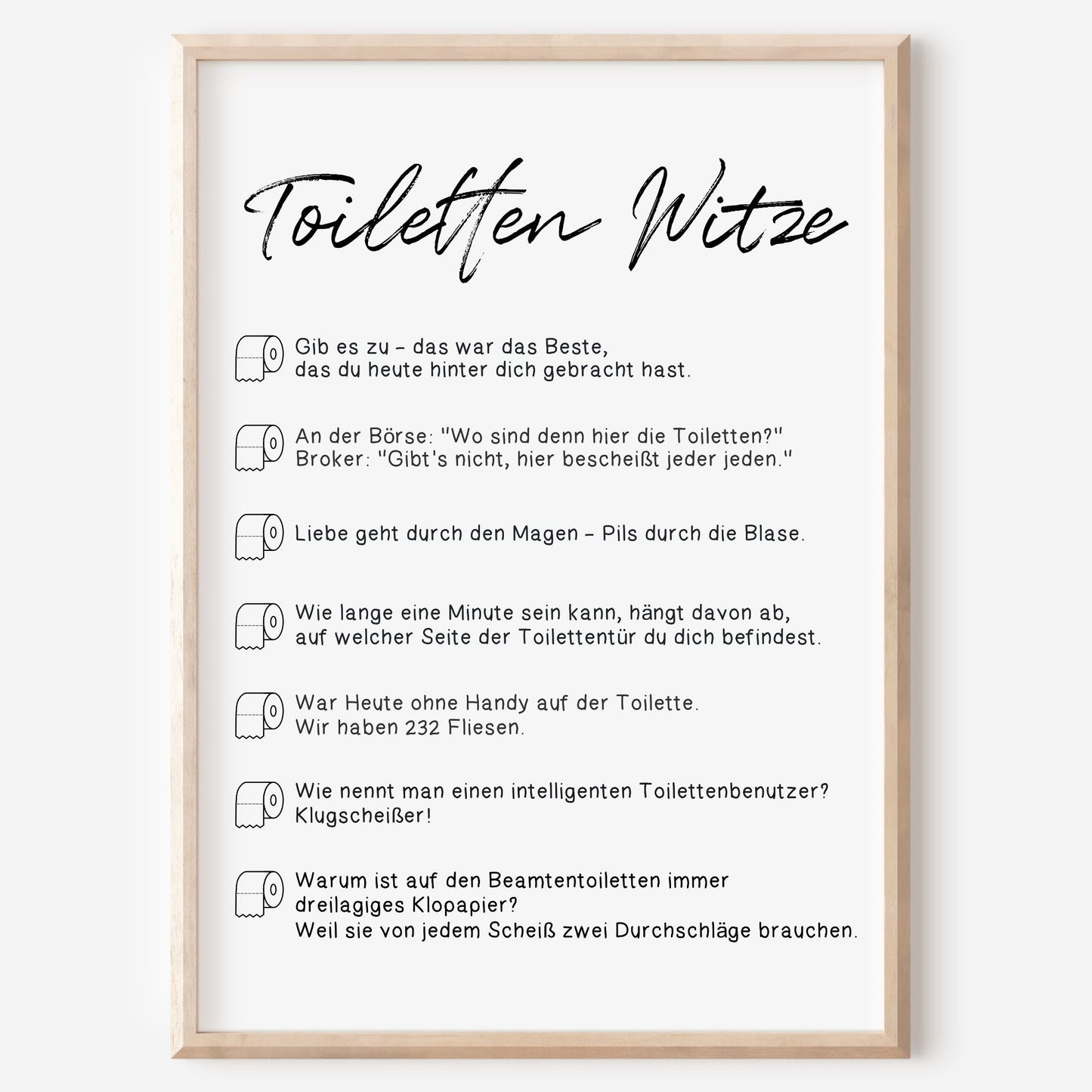 Toiletten Witze Poster Badezimmer Toilette Gäste WC