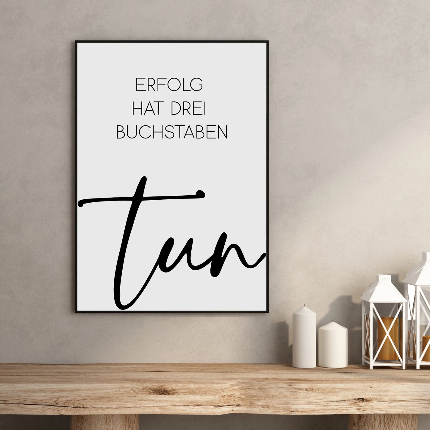 Arbeitszimmer Poster Home Office Büro Wanddeko Business Motivation Minimalistisch
