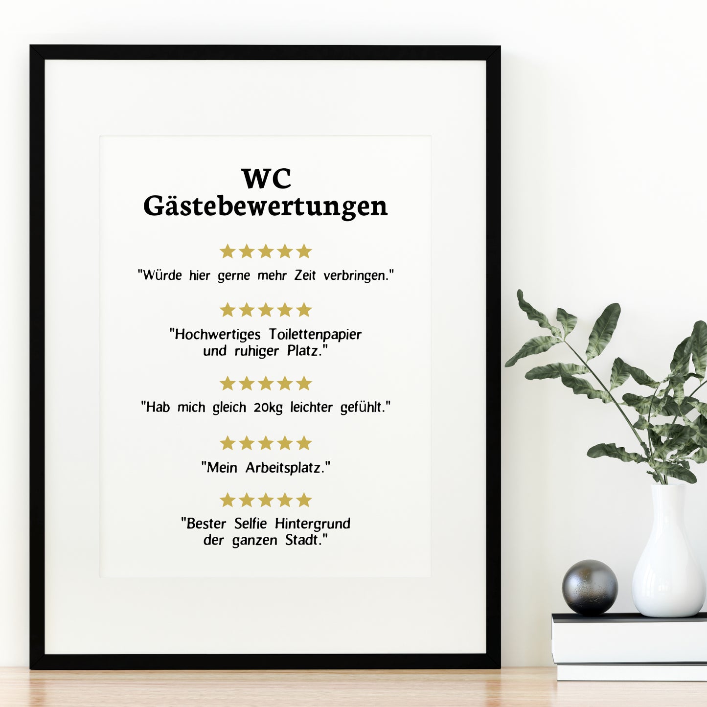 WC Gästebewertungen Poster Badezimmer Toilette Gäste WC