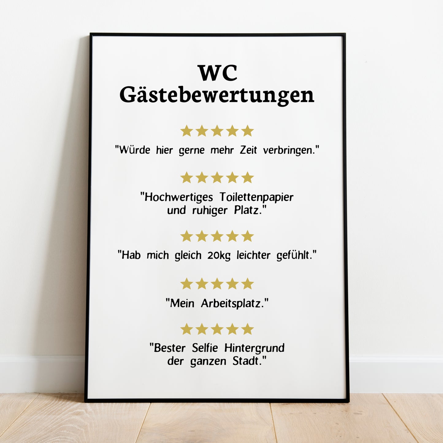 WC Gästebewertungen Poster Badezimmer Toilette Gäste WC