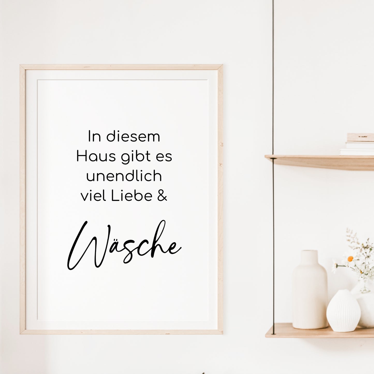 Wäsche Poster Waschküche Wäschezimmer HWR Raum Toilette Badezimmer Minimalistisch witzig Humor
