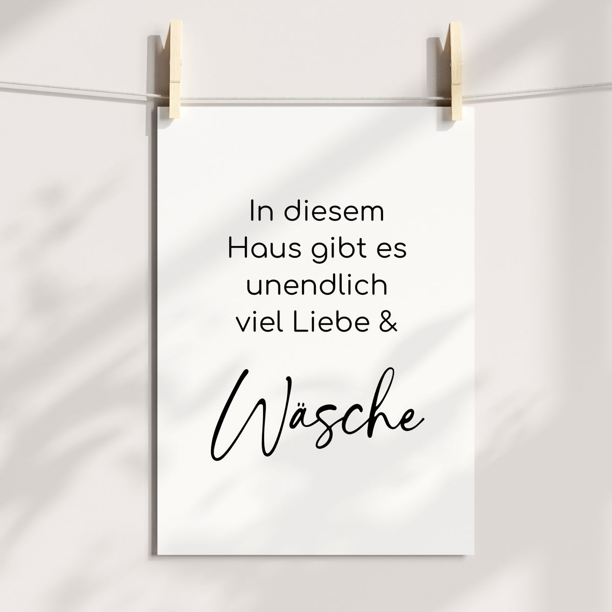 Wäsche Poster Waschküche Wäschezimmer HWR Raum Toilette Badezimmer Minimalistisch witzig Humor