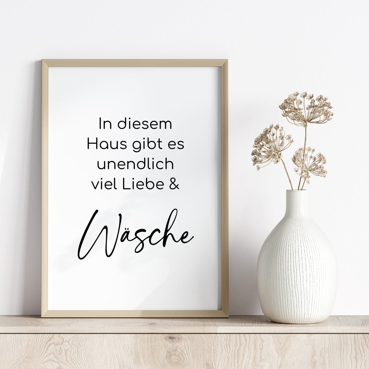 Wäsche Poster Waschküche Wäschezimmer HWR Raum Toilette Badezimmer Minimalistisch witzig Humor