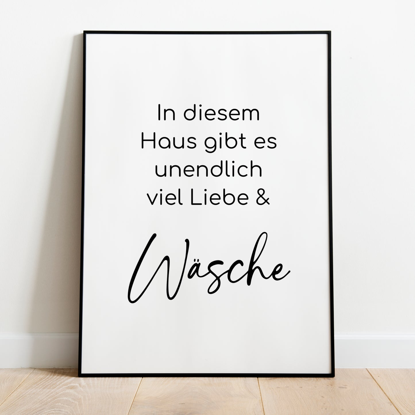 Wäsche Poster Waschküche Wäschezimmer HWR Raum Toilette Badezimmer Minimalistisch witzig Humor