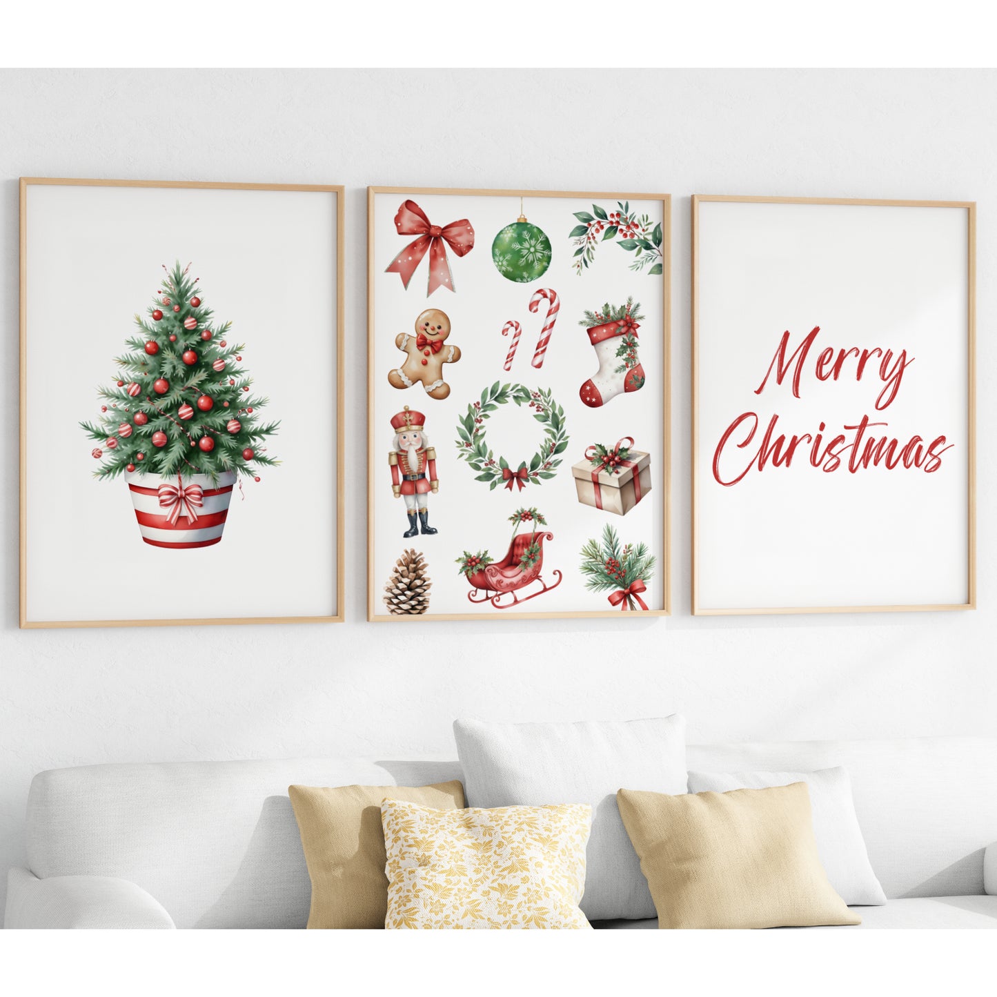 Poster 3er Set Weihnachten Weihnachtsbaum Weihnachtsbild Weihnachtsdeko Weihnachtsgeschenk Tannenbaum Weihnachtsposter