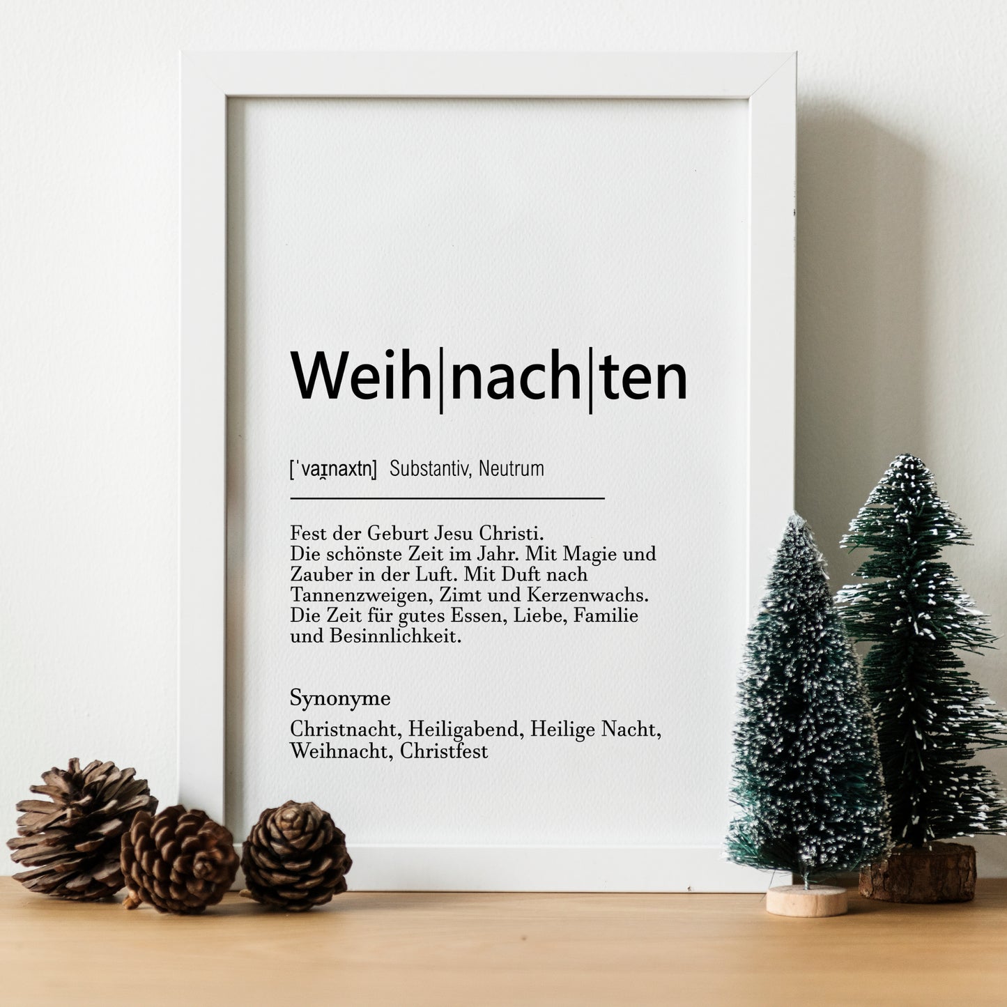 Poster Weihnachten Definition Familie Zuhause Weihnachtsdeko Weihnachtsbild