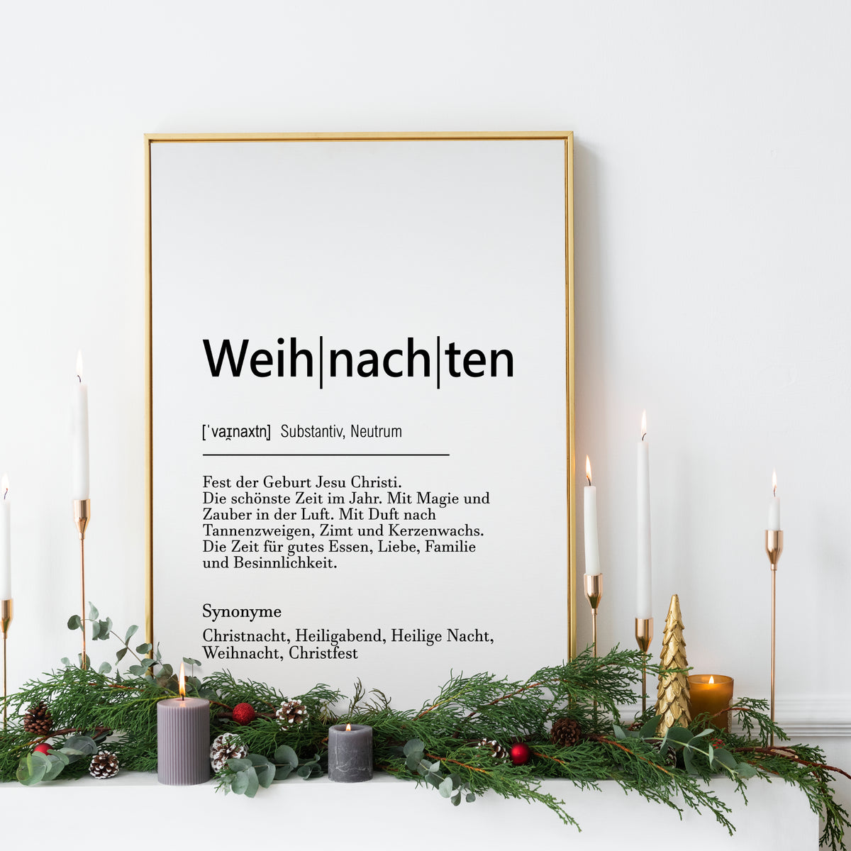 Poster Weihnachten Definition Familie Zuhause Weihnachtsdeko Weihnachtsbild
