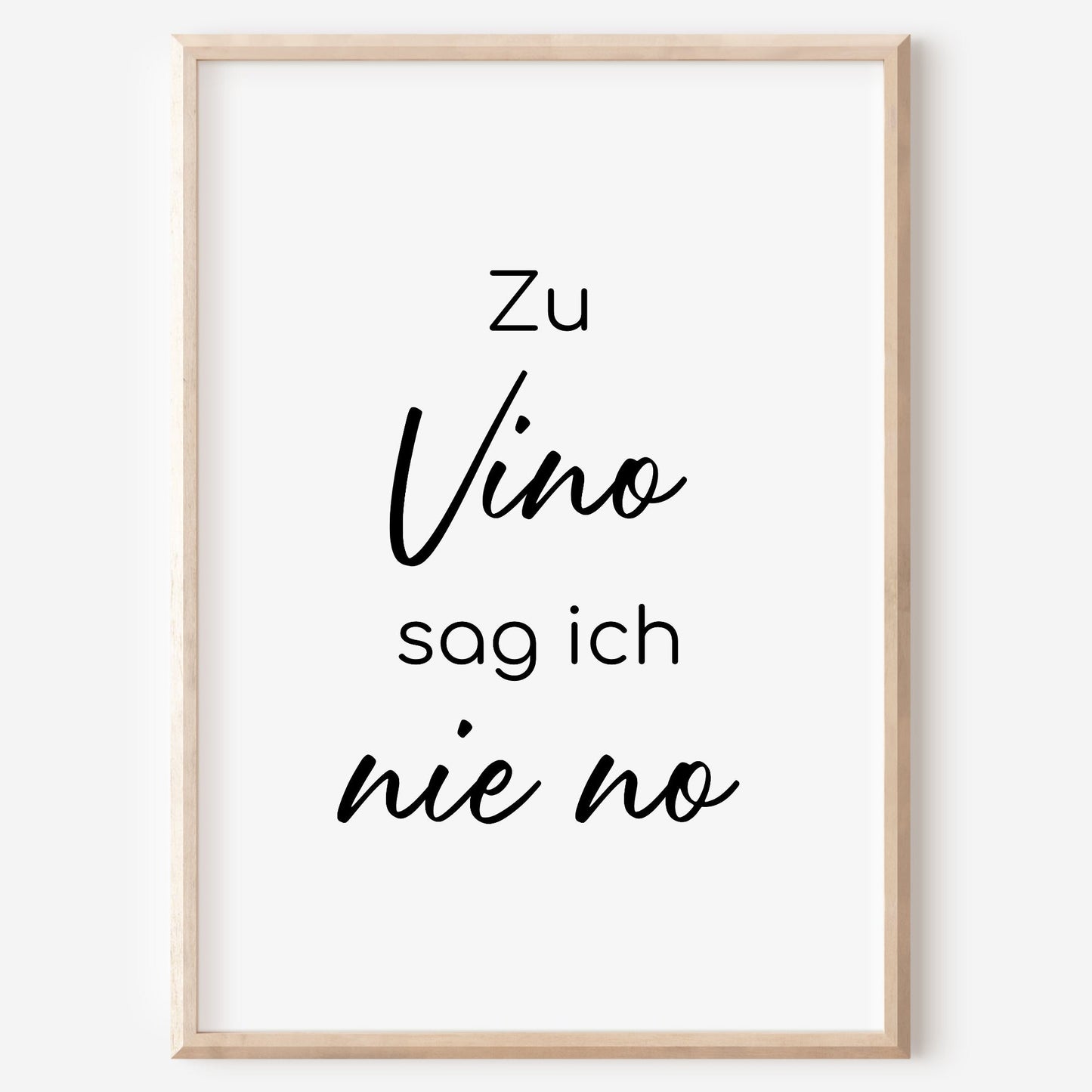 Vino Poster Küchenbild Familie Home Zuhause Wanddeko schwarz weiß