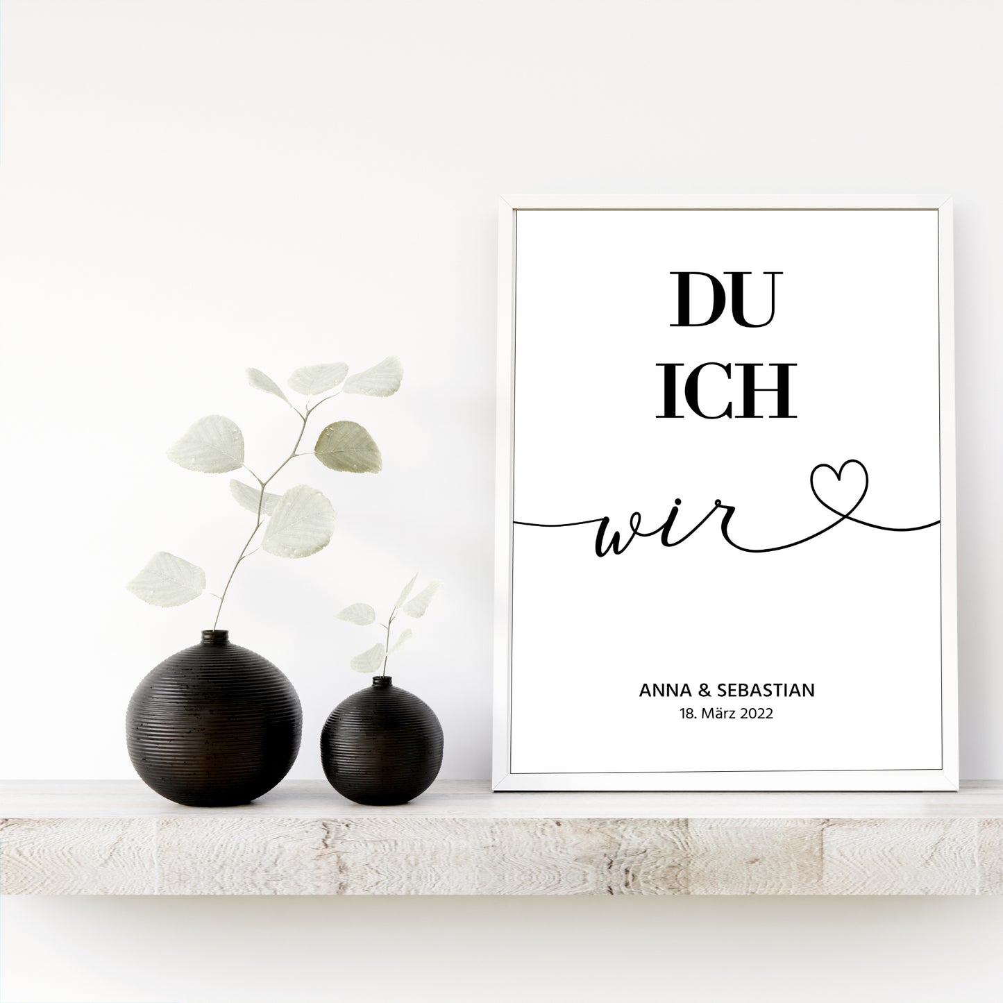 Pärchen Poster Du Ich Wir Personalisiert Hochzeit Beziehung Verlobung Heirat Hochzeitspaar