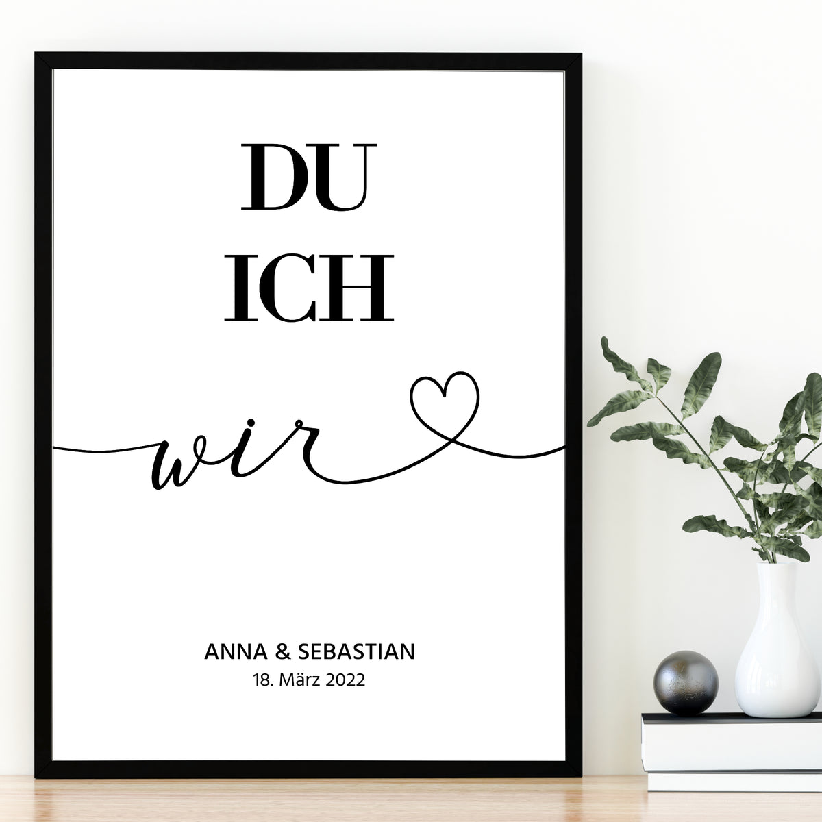 Pärchen Poster Du Ich Wir Personalisiert Hochzeit Beziehung Verlobung Heirat Hochzeitspaar
