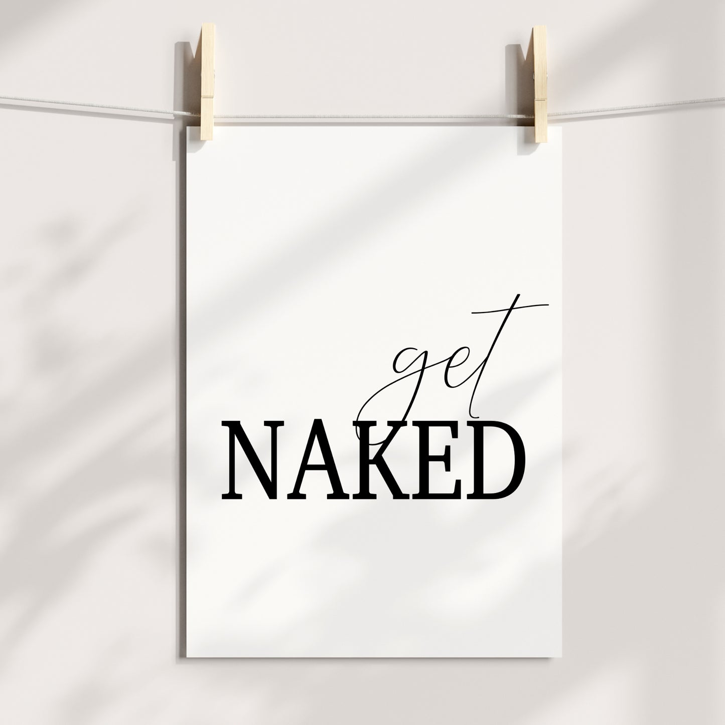 Get Naked Poster Badezimmer Toilette Gäste WC