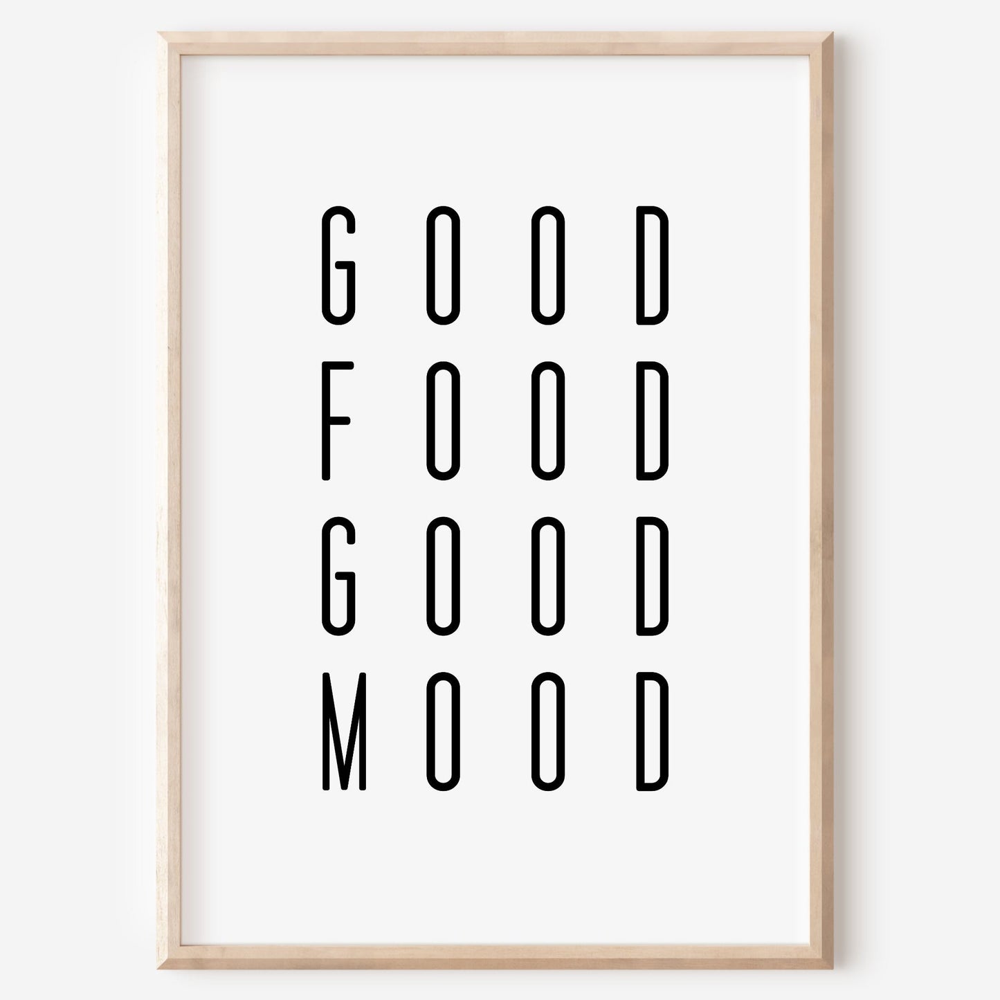 Good Food Poster Küchenbild Familie Home Zuhause Wanddeko schwarz weiß