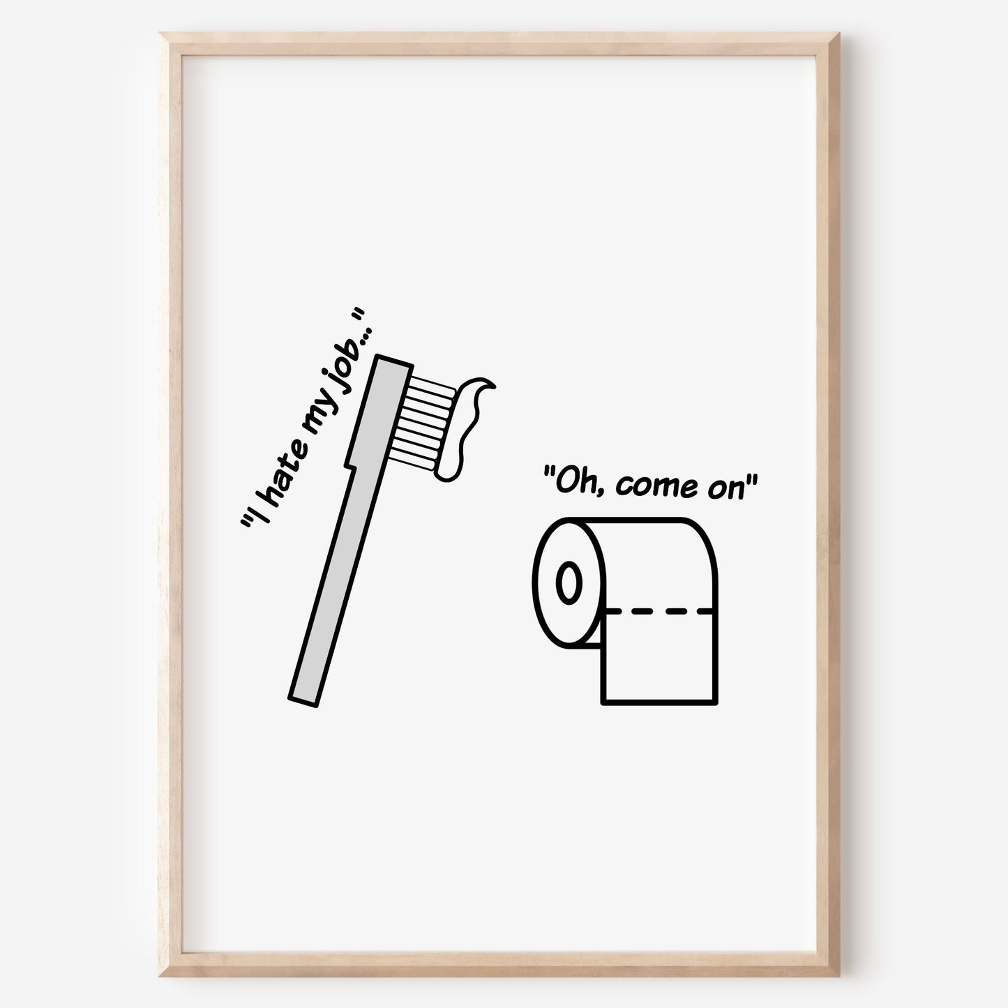 Hate my Job Poster Badezimmer Toilette Gäste WC
