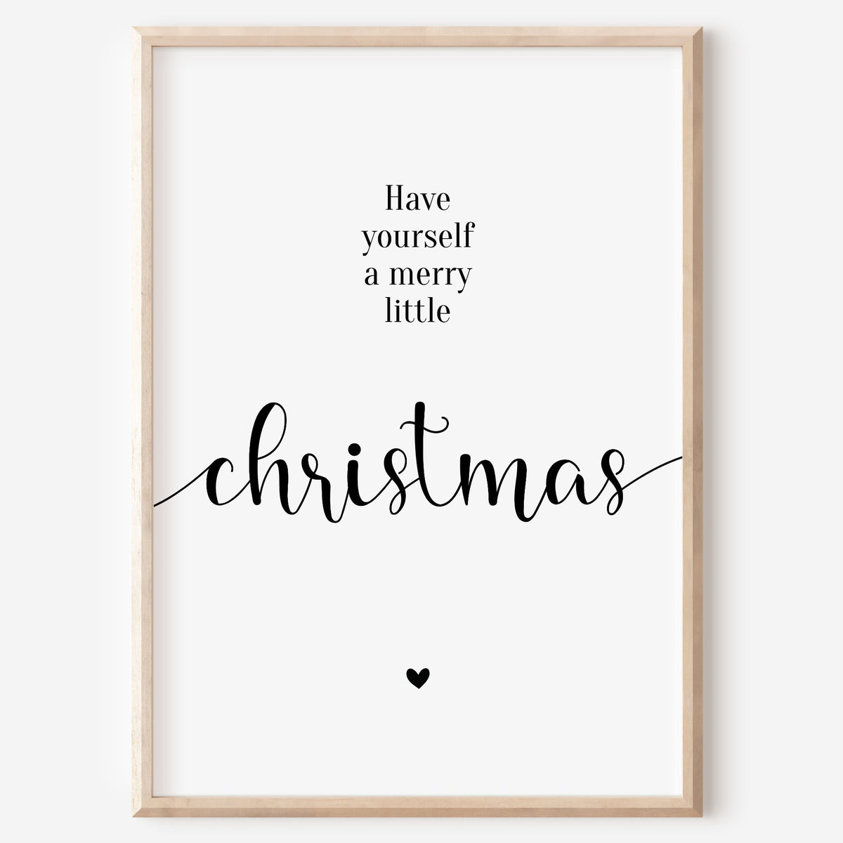 Weihnachten Poster Merry little Christmas Weihnachtsdeko Weihnachtsposter