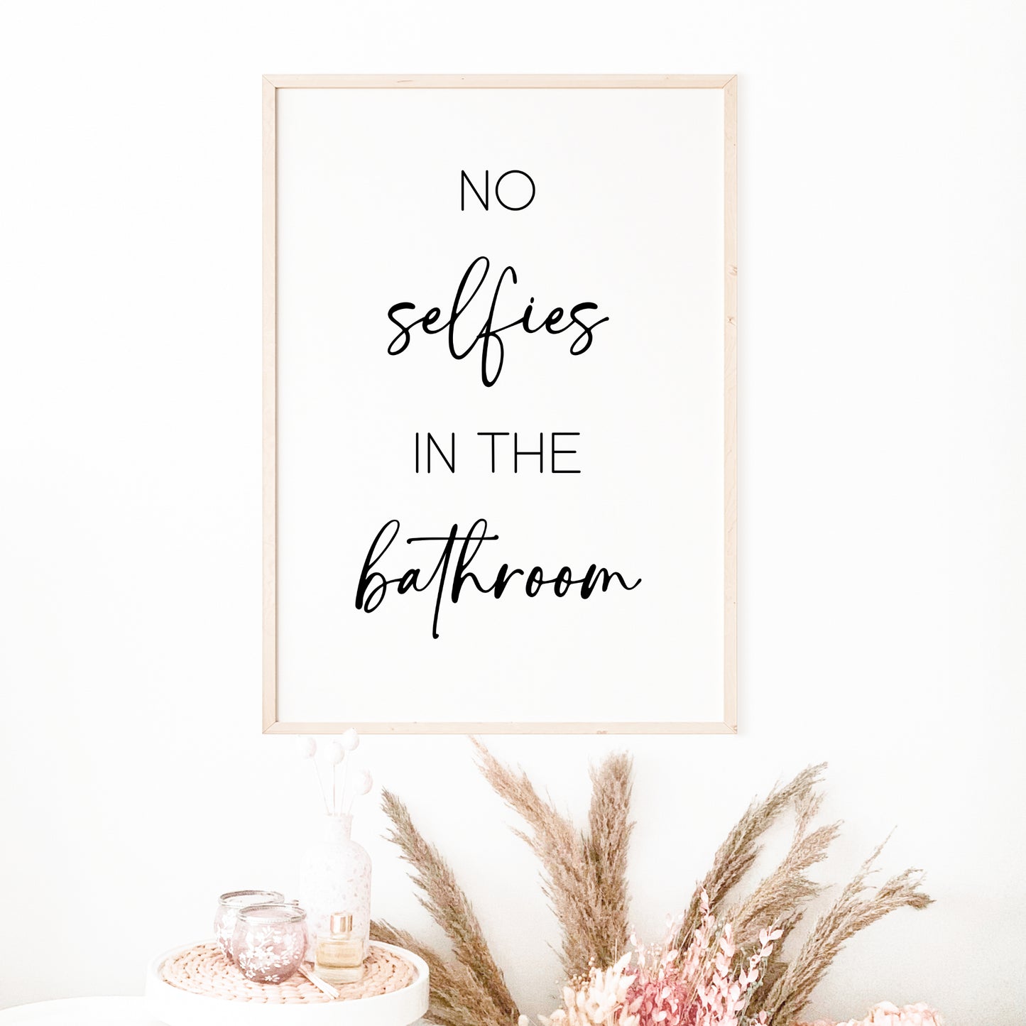 No Selfies Poster Badezimmer Toilette Gäste WC