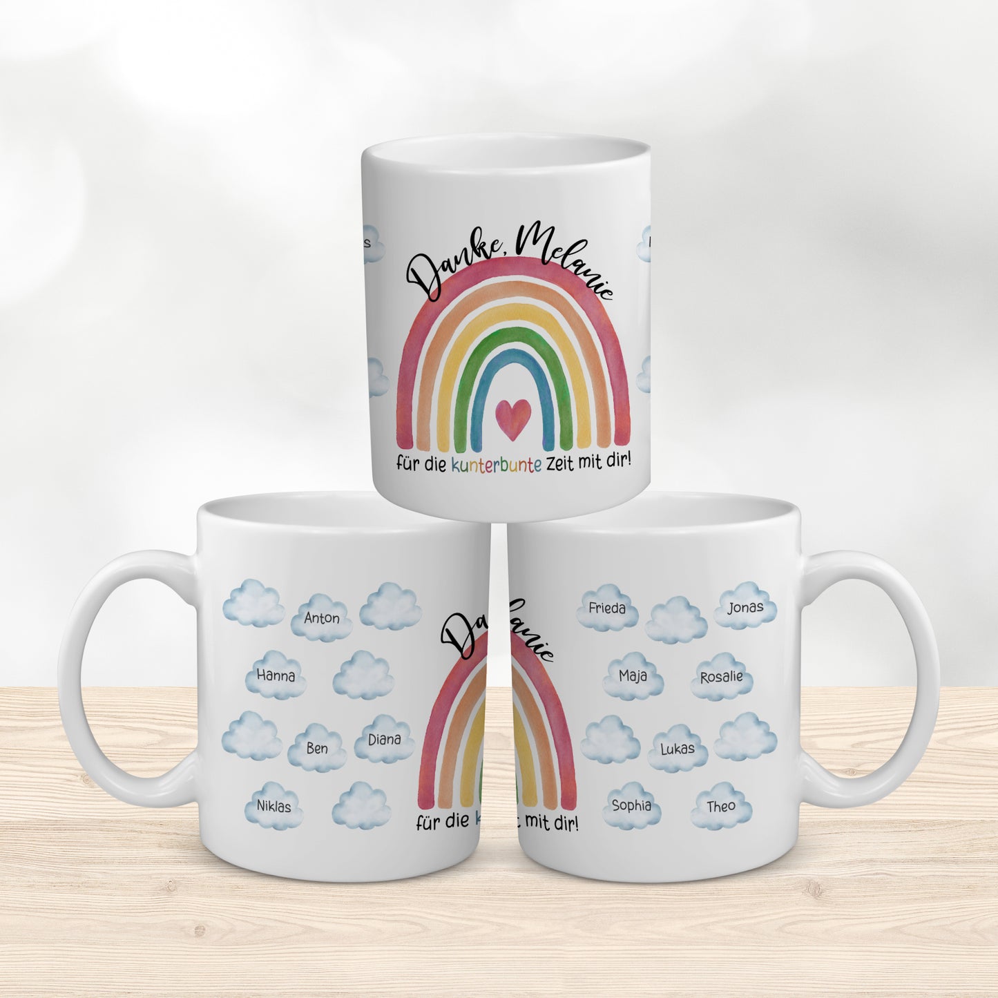 Abschiedsgeschenk Kindergarten Tasse Becher | Erzieherin | Tagesmutter | Verabschiedung | Kita | Kinderpflegerin | Dankeschön | Regenbogen