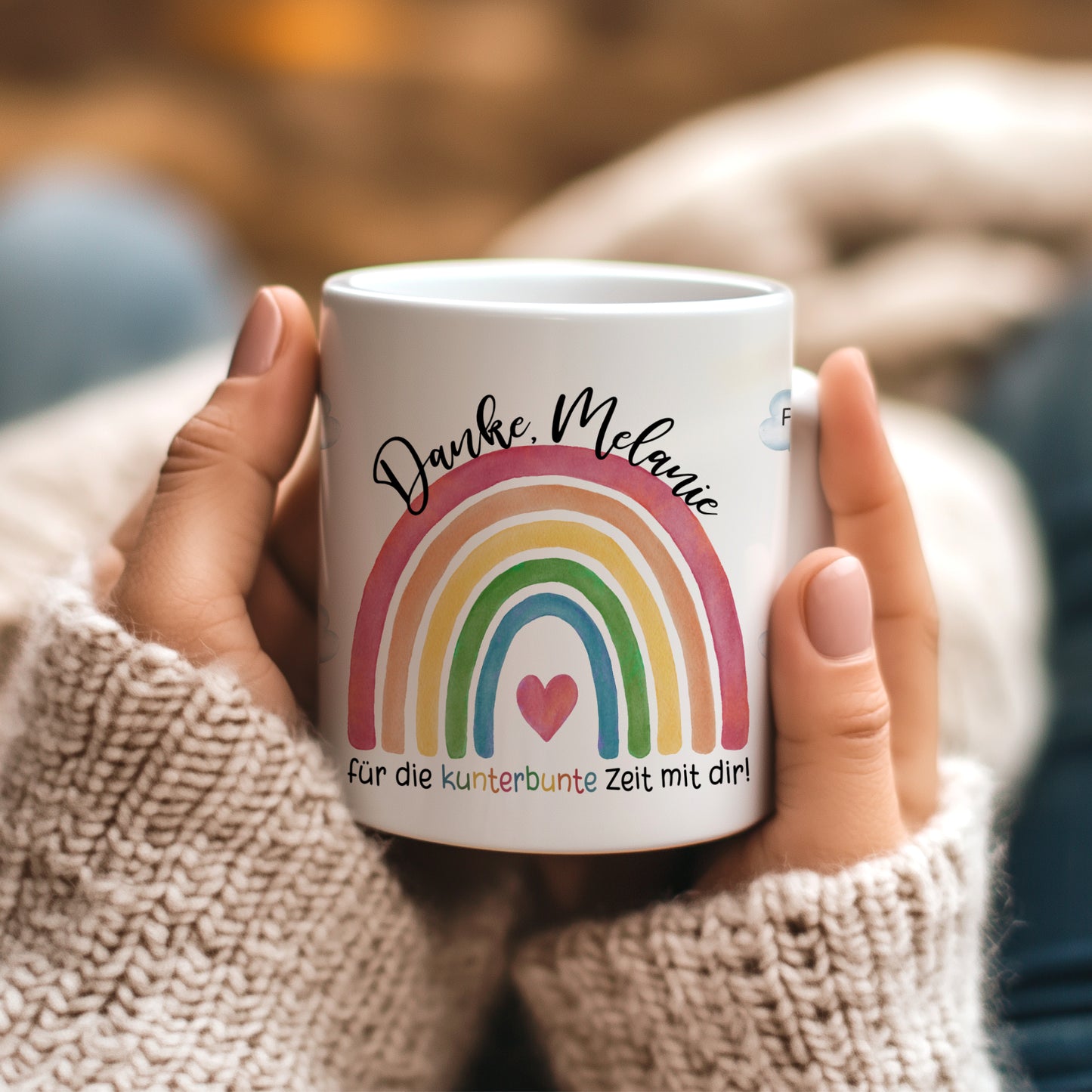 Abschiedsgeschenk Kindergarten Tasse Becher | Erzieherin | Tagesmutter | Verabschiedung | Kita | Kinderpflegerin | Dankeschön | Regenbogen