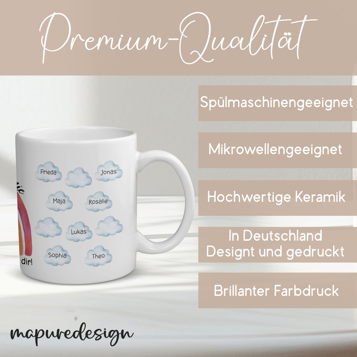 Abschiedsgeschenk Kindergarten Tasse Becher | Erzieherin | Tagesmutter | Verabschiedung | Kita | Kinderpflegerin | Dankeschön | Regenbogen