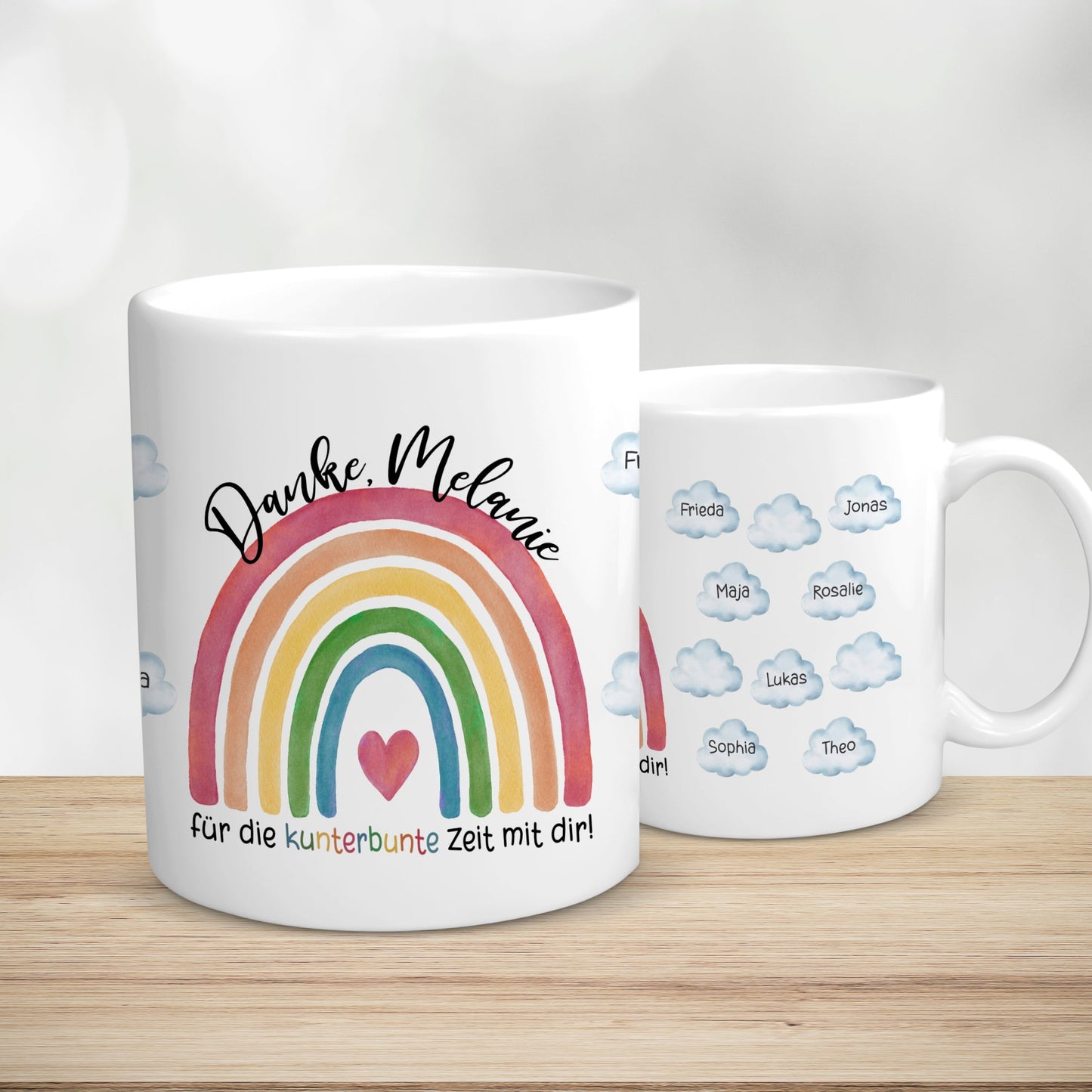 Abschiedsgeschenk Kindergarten Tasse Becher | Erzieherin | Tagesmutter | Verabschiedung | Kita | Kinderpflegerin | Dankeschön | Regenbogen