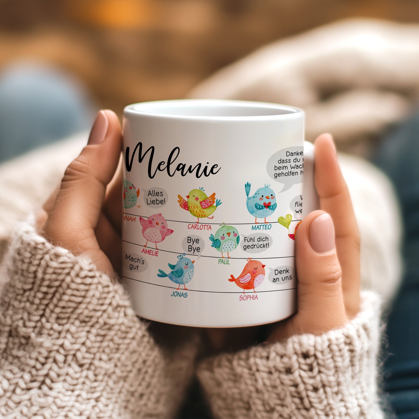 Abschiedsgeschenk Kindergarten Tasse Becher | Erzieherin | Tagesmutter | Verabschiedung | Kita Schule | Kinderpflegerin | Dankeschön | Vögel