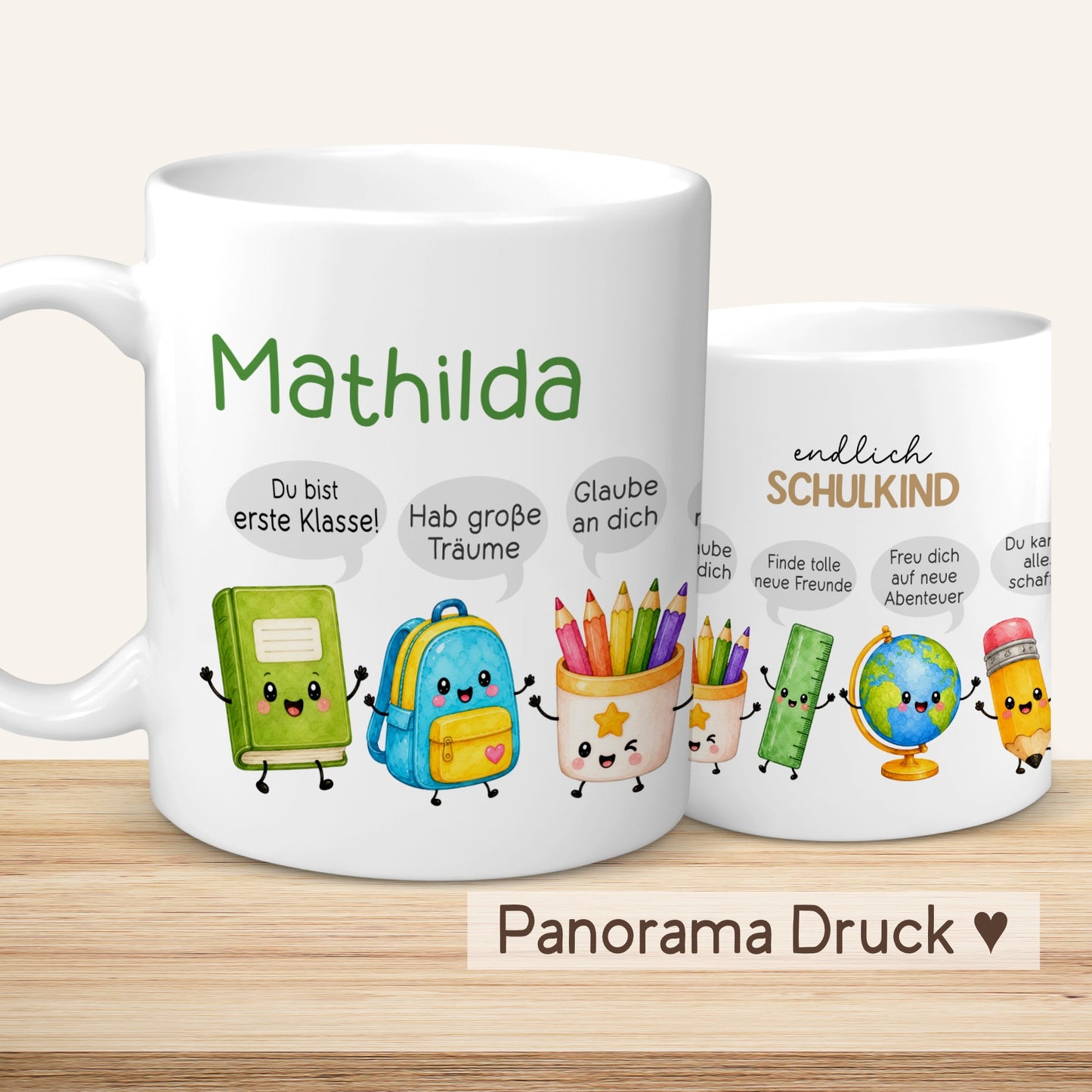 Geschenk Einschulung Tasse Schulanfang personalisiert mit Namen Schulkind Einschulungsgeschenk Schulstart