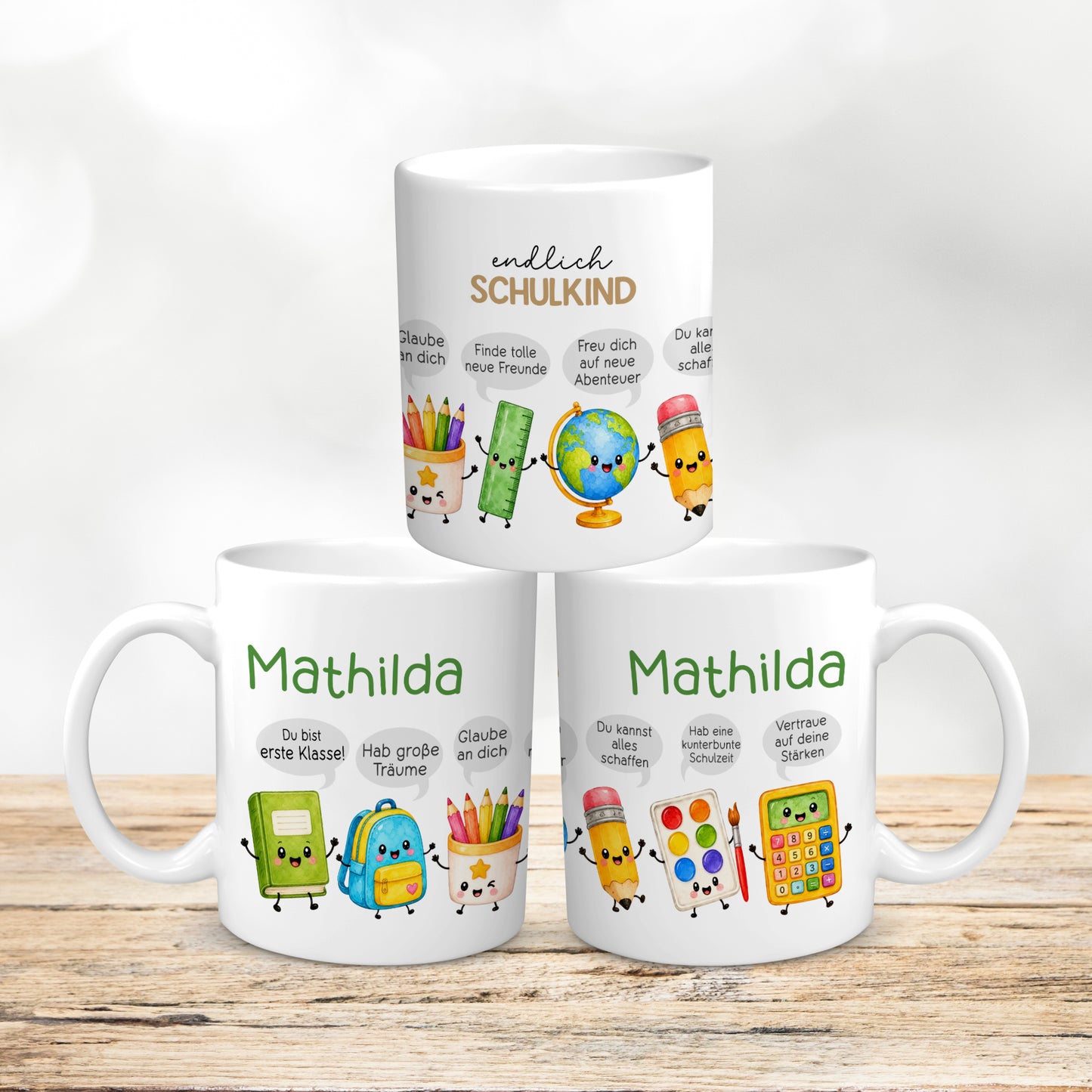 Geschenk Einschulung Tasse Schulanfang personalisiert mit Namen Schulkind Einschulungsgeschenk Schulstart
