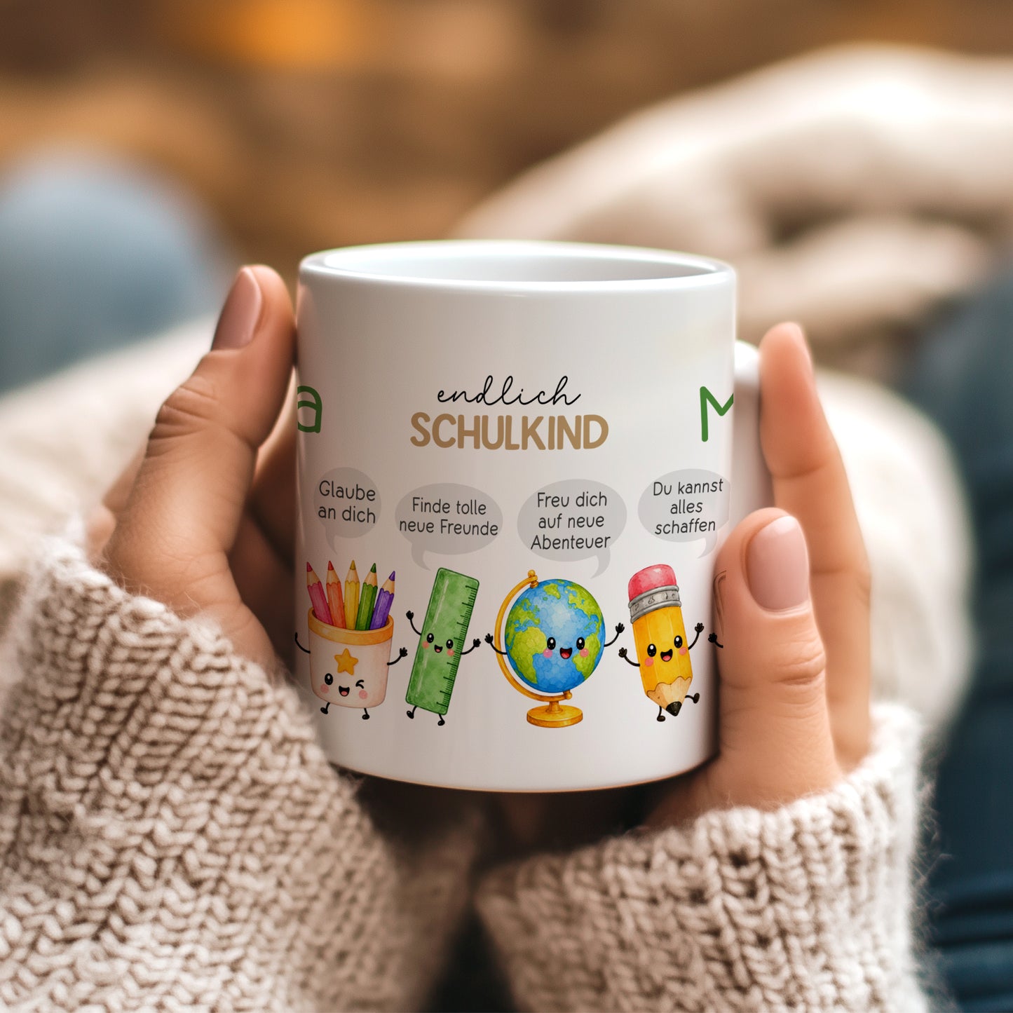 Geschenk Einschulung Tasse Schulanfang personalisiert mit Namen Schulkind Einschulungsgeschenk Schulstart