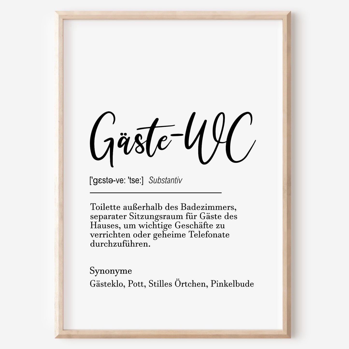 Gäste WC Poster Badezimmer Toilette