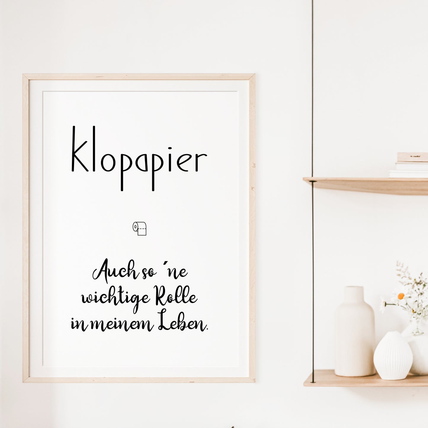Klopapier Poster Badezimmer Toilette Gäste WC