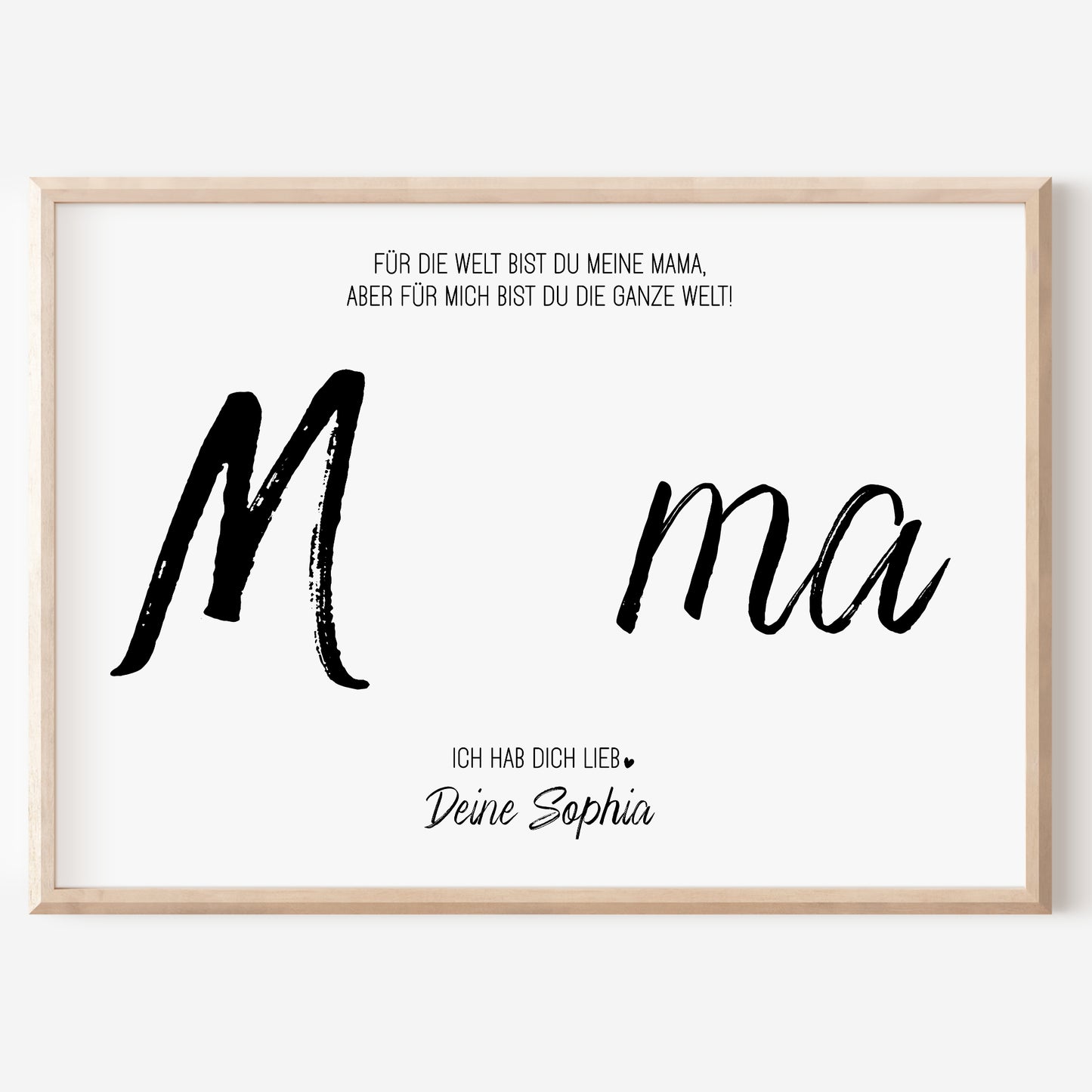 Handabdruck Kinder Baby Geschenk für Mama Vorlage personalisiert mit Namen Muttertag