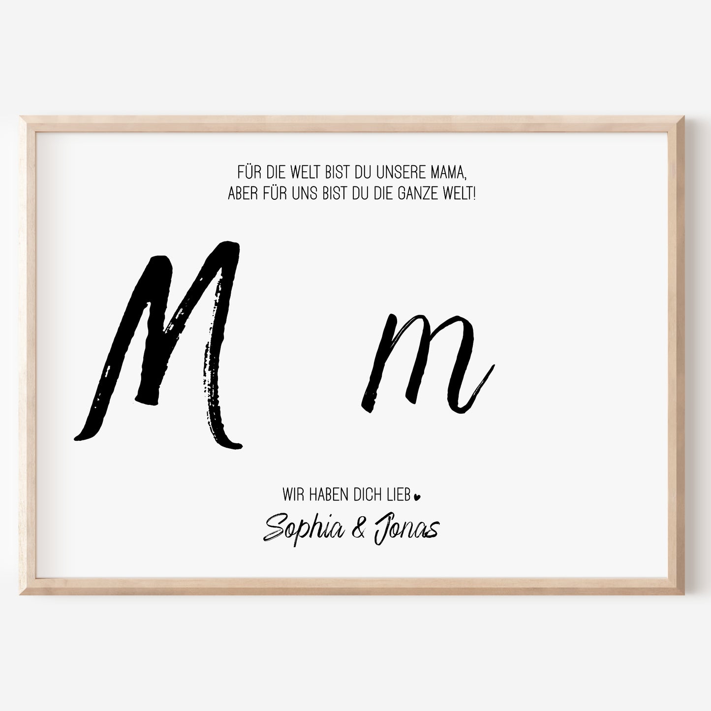 Handabdruck Kinder Baby Geschenk für Mama Vorlage personalisiert mit Namen Muttertag