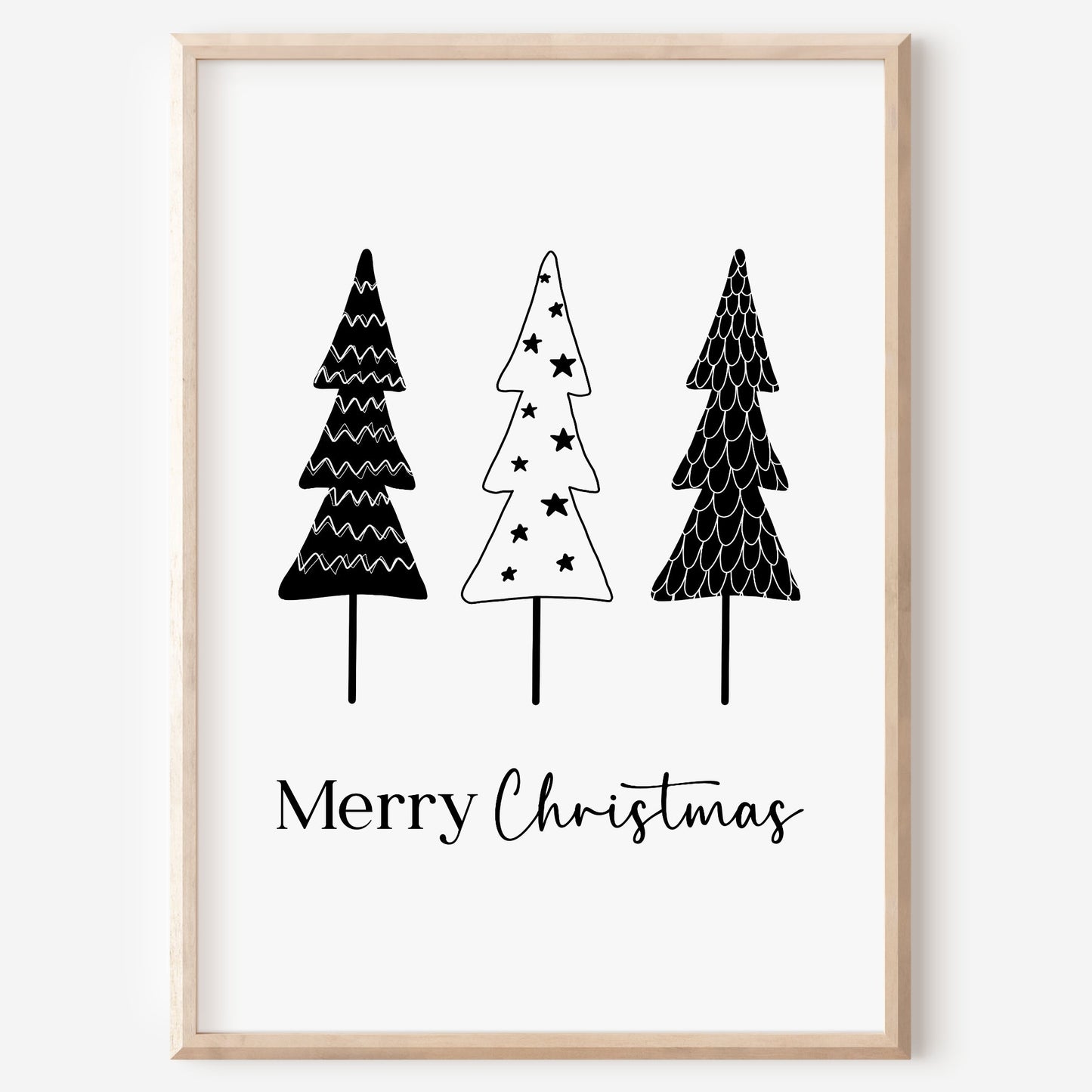 Poster Weihnachten Weihnachtsbaum Ho Ho Ho Weihnachtsdeko Weihnachtsgeschenk Tannenbaum Weihnachtsschmuck Weihnachtsposter