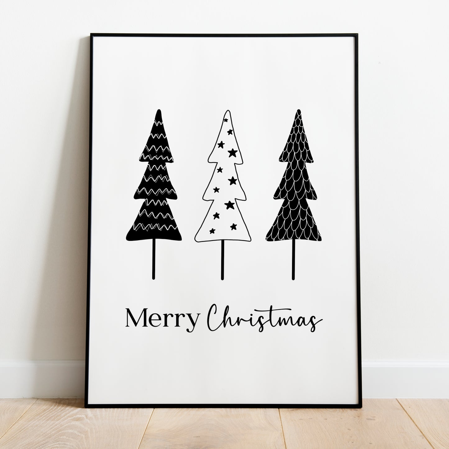 Poster Weihnachten Weihnachtsbaum Ho Ho Ho Weihnachtsdeko Weihnachtsgeschenk Tannenbaum Weihnachtsschmuck Weihnachtsposter