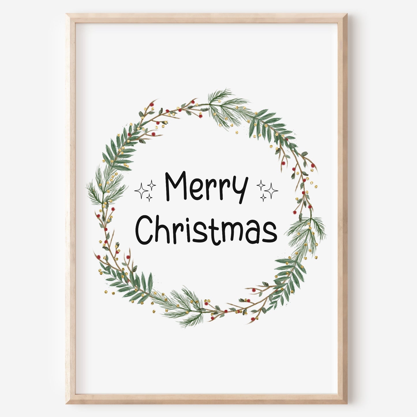 Weihnachten Poster Weihnachtsdeko Weihnachtskranz Tannenzapfen Weihnachtsposter