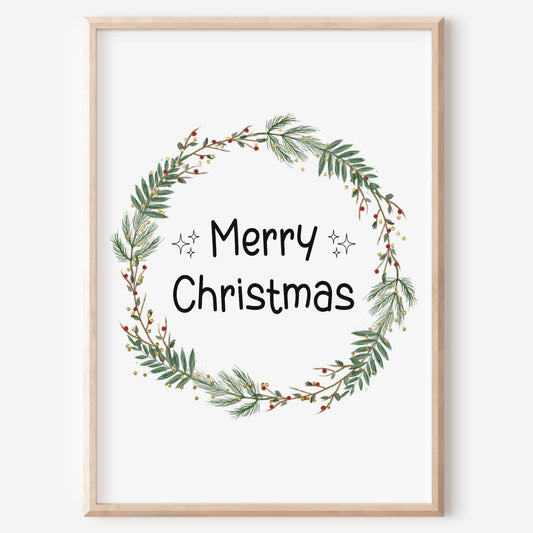 Weihnachten Poster Weihnachtsdeko Weihnachtskranz Tannenzapfen Weihnachtsposter