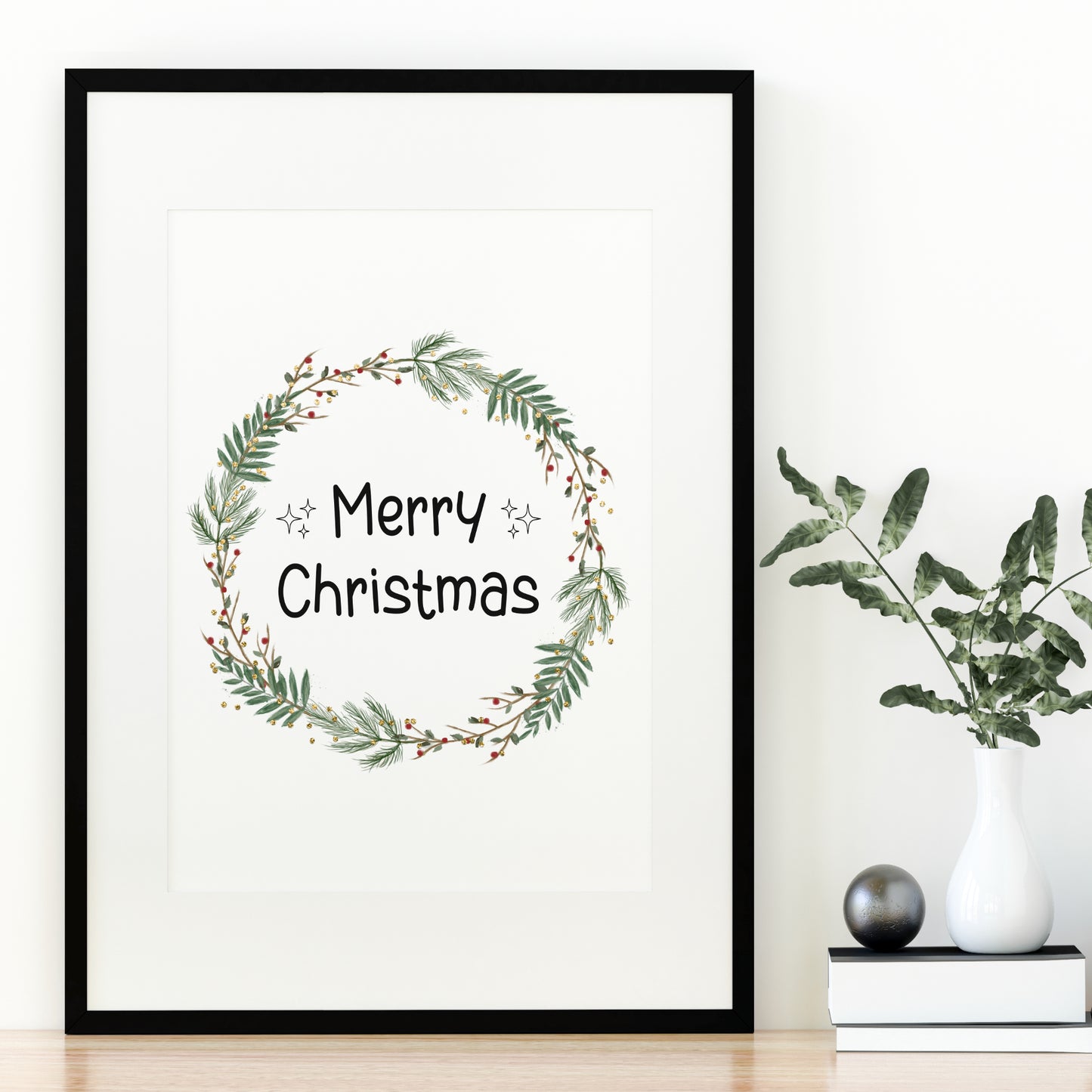 Weihnachten Poster Weihnachtsdeko Weihnachtskranz Tannenzapfen Weihnachtsposter