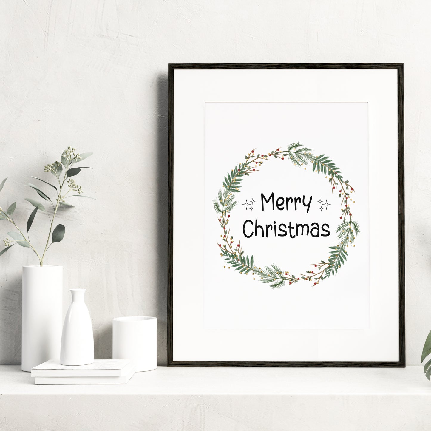 Weihnachten Poster Weihnachtsdeko Weihnachtskranz Tannenzapfen Weihnachtsposter