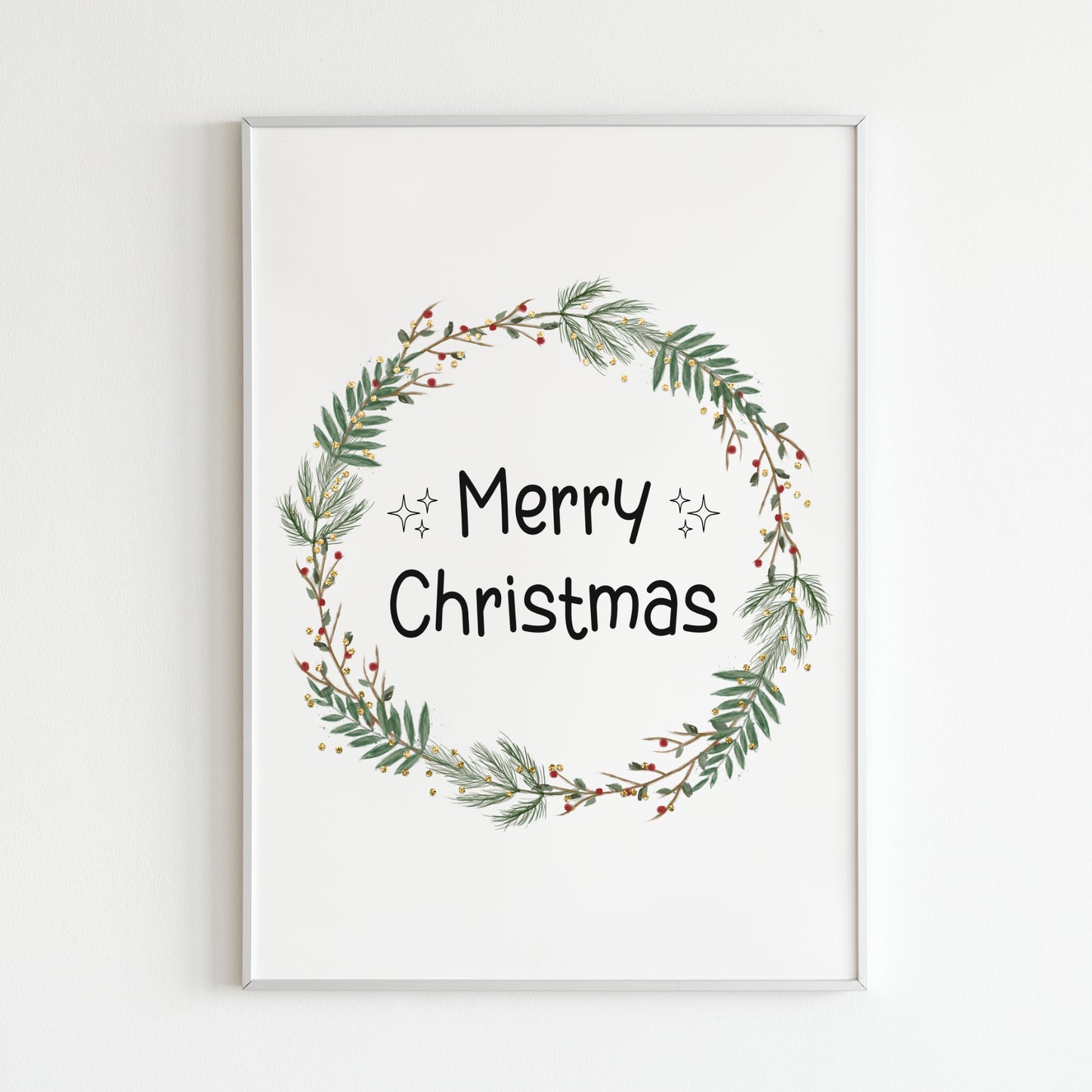 Weihnachten Poster Weihnachtsdeko Weihnachtskranz Tannenzapfen Weihnachtsposter