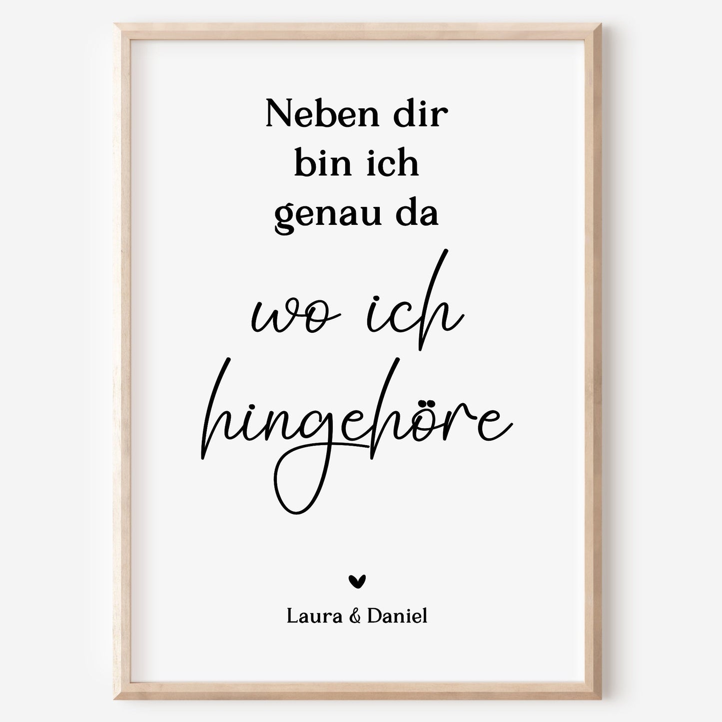 Pärchen Poster Neben dir Personalisiert Hochzeit Beziehung Verlobung Heirat Hochzeitspaar