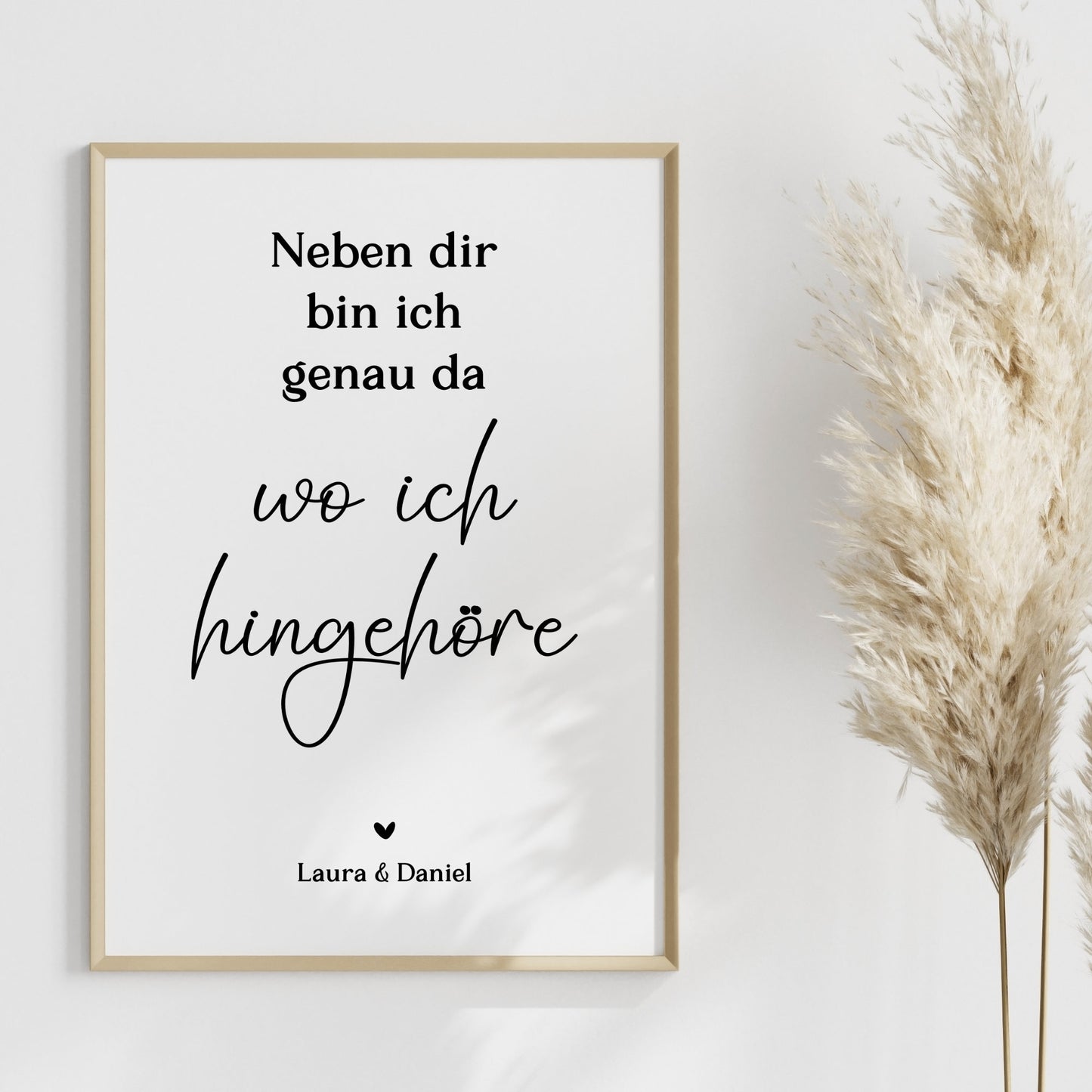 Pärchen Poster Neben dir Personalisiert Hochzeit Beziehung Verlobung Heirat Hochzeitspaar