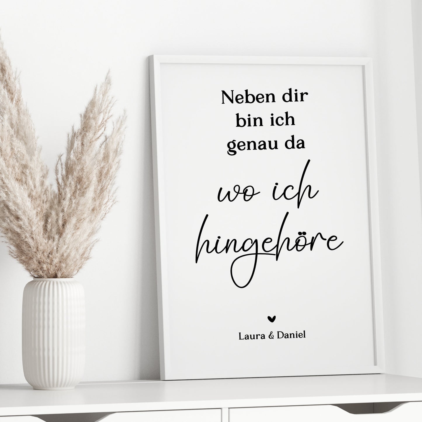 Pärchen Poster Neben dir Personalisiert Hochzeit Beziehung Verlobung Heirat Hochzeitspaar