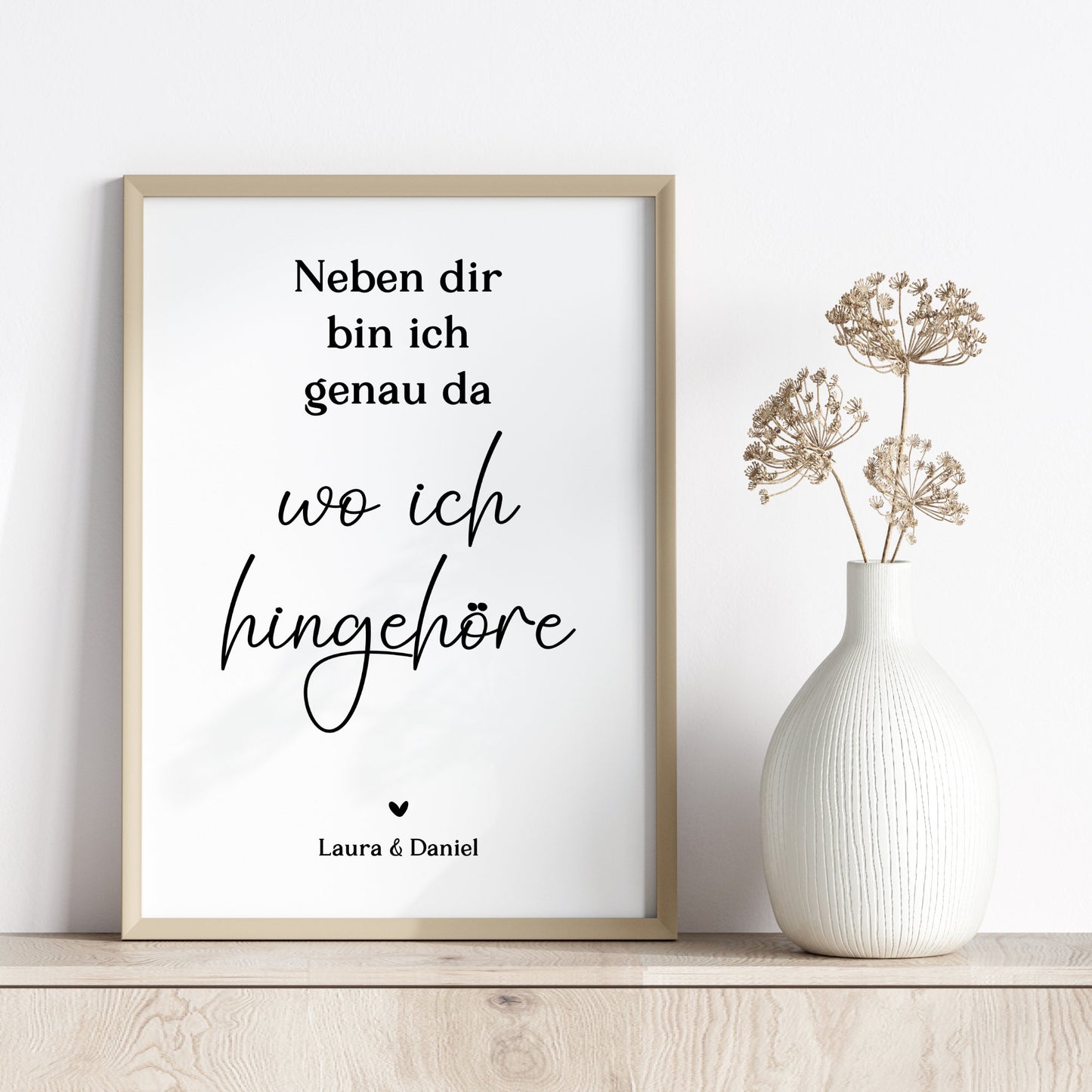 Pärchen Poster Neben dir Personalisiert Hochzeit Beziehung Verlobung Heirat Hochzeitspaar