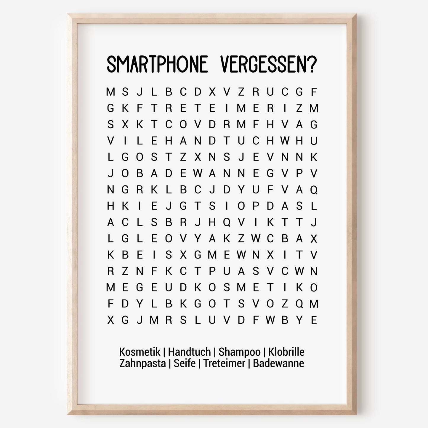 Smartphone Vergessen Poster Badezimmer Toilette Gäste WC