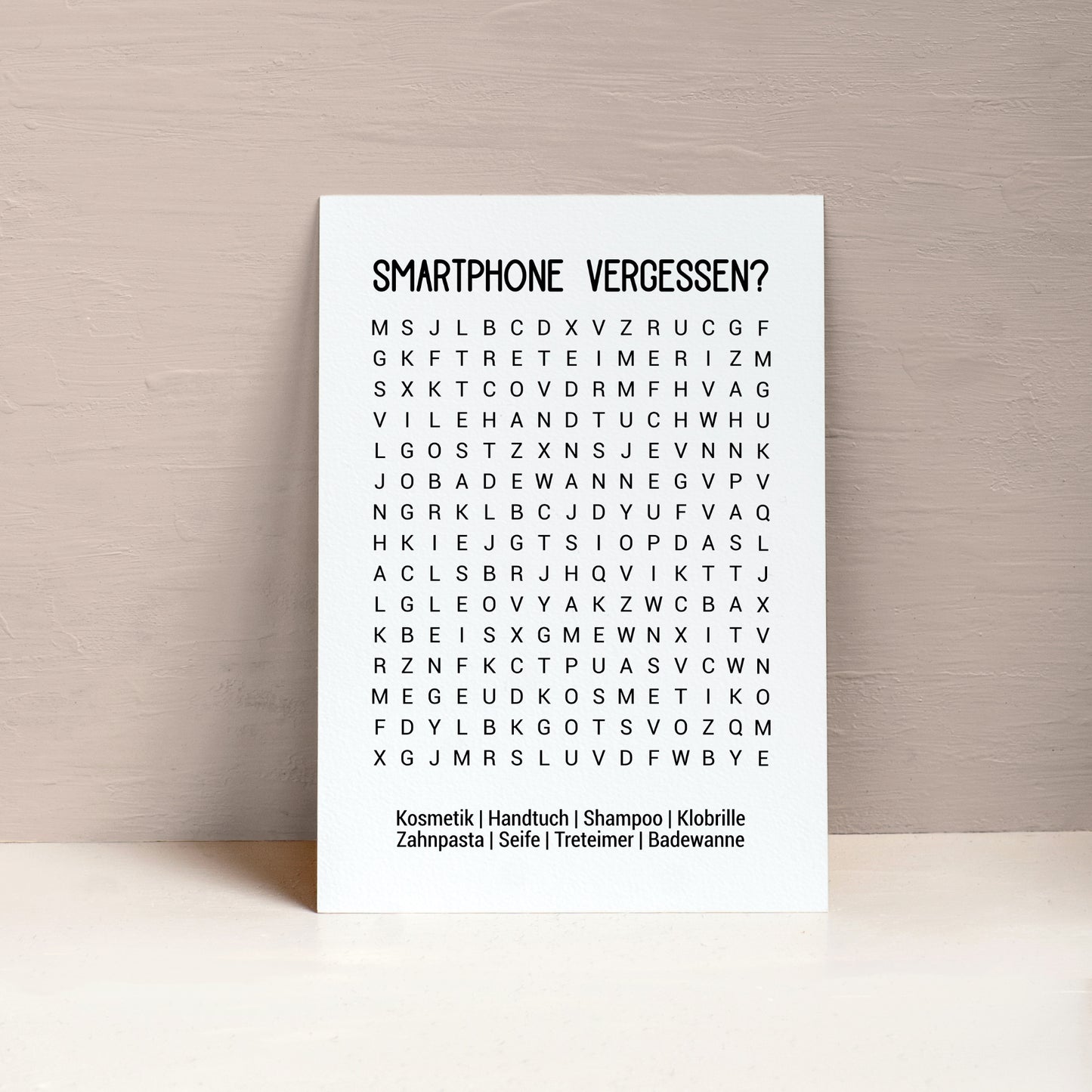 Smartphone Vergessen Poster Badezimmer Toilette Gäste WC